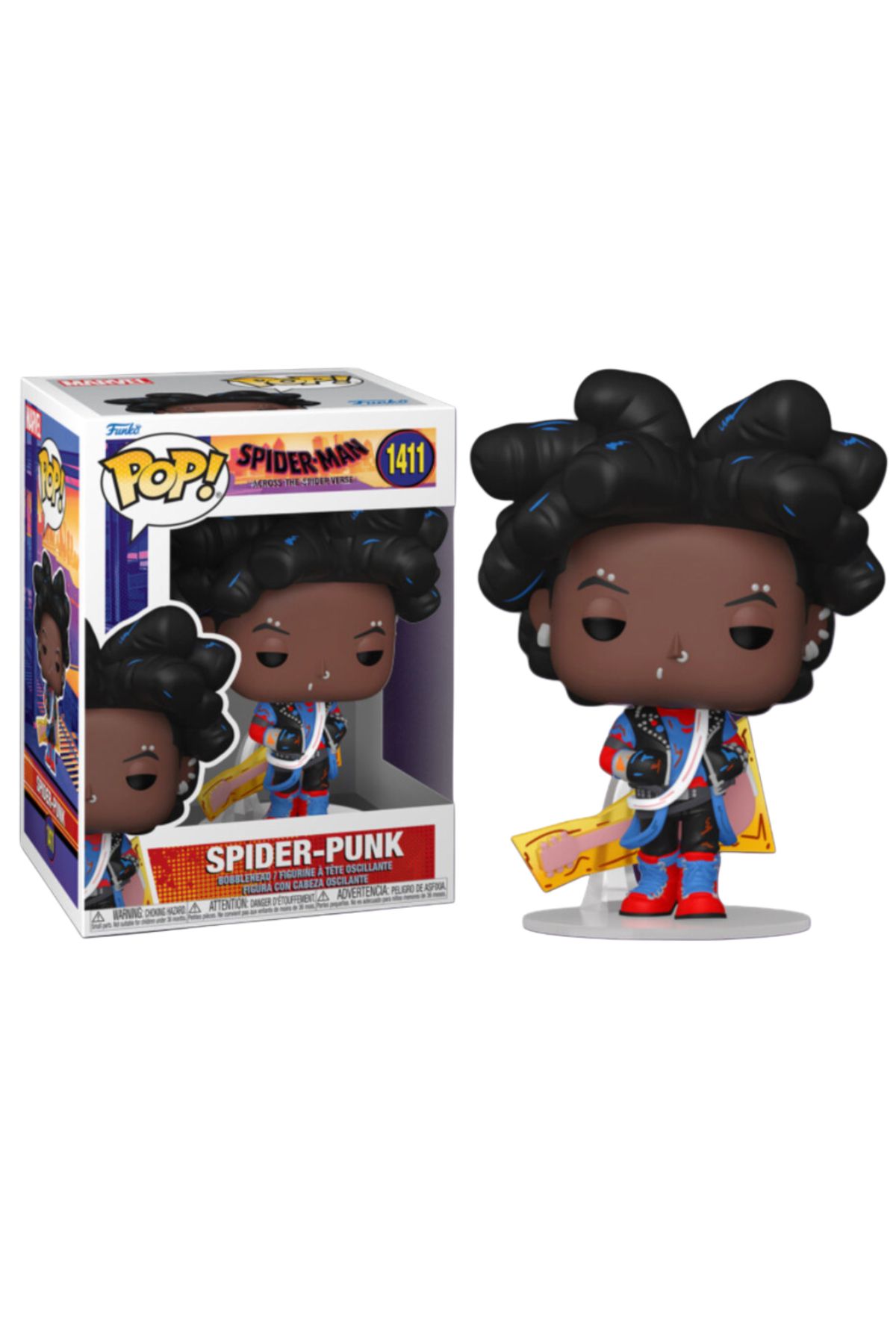Funko Spider-Man: Across the Spider-Verse Spider-Punk (Unmasked) Pop #1411