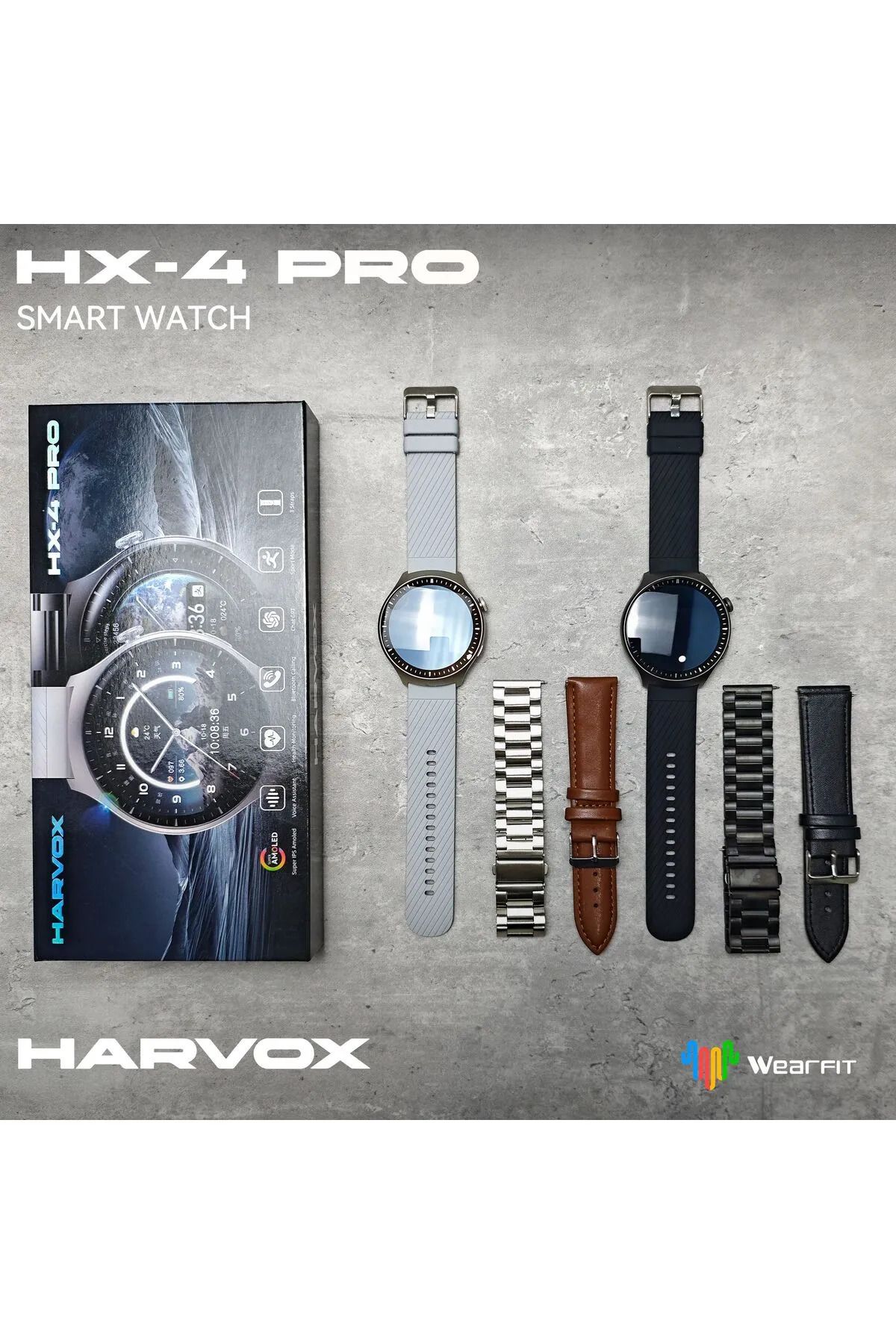 Marka Aksesuar HARVOX HX 4 MAX 3 KORDONLU KONUŞMA ÖZELLİKLİ AKILLI SAAT