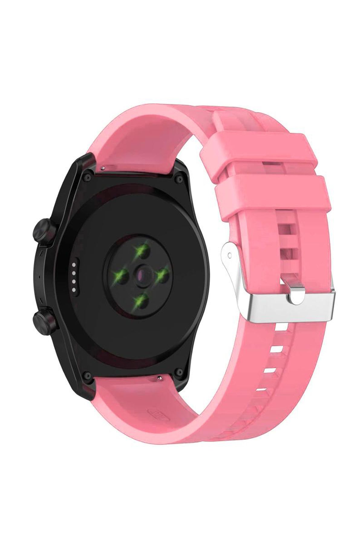 Forzacase Honor Watch ES ile uyumlu Tokalı Çizgi Desen Silikon Kordon Kayış - FC1069