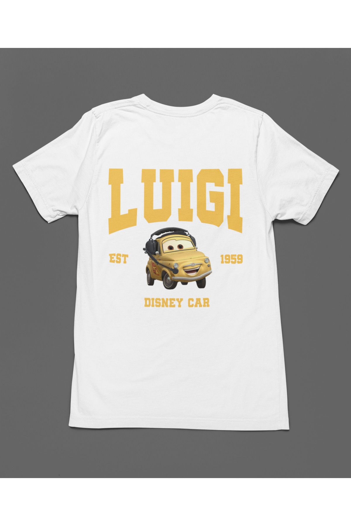 Bumeta Luigi Arabalar Cars Şimşek McQeen Unisex Tişört T-Shirt