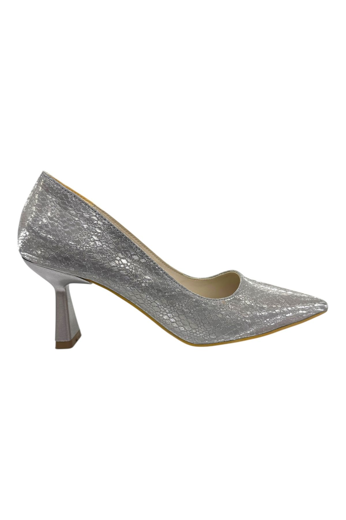 Shoes Yılan Desenli Orta Topuklu Stiletto