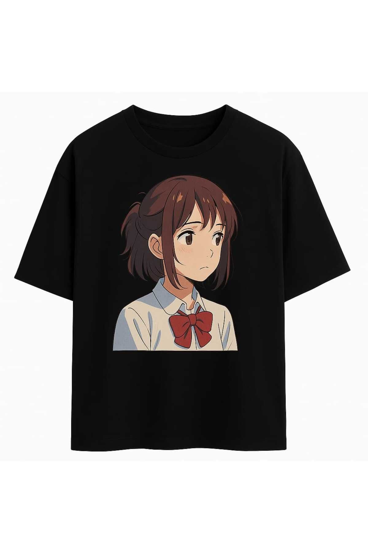 MAGORS GraffTee Unisex Pamuklu Relaxed Fit Yuvarlak Yakalı Anime Baskılı T-shirt