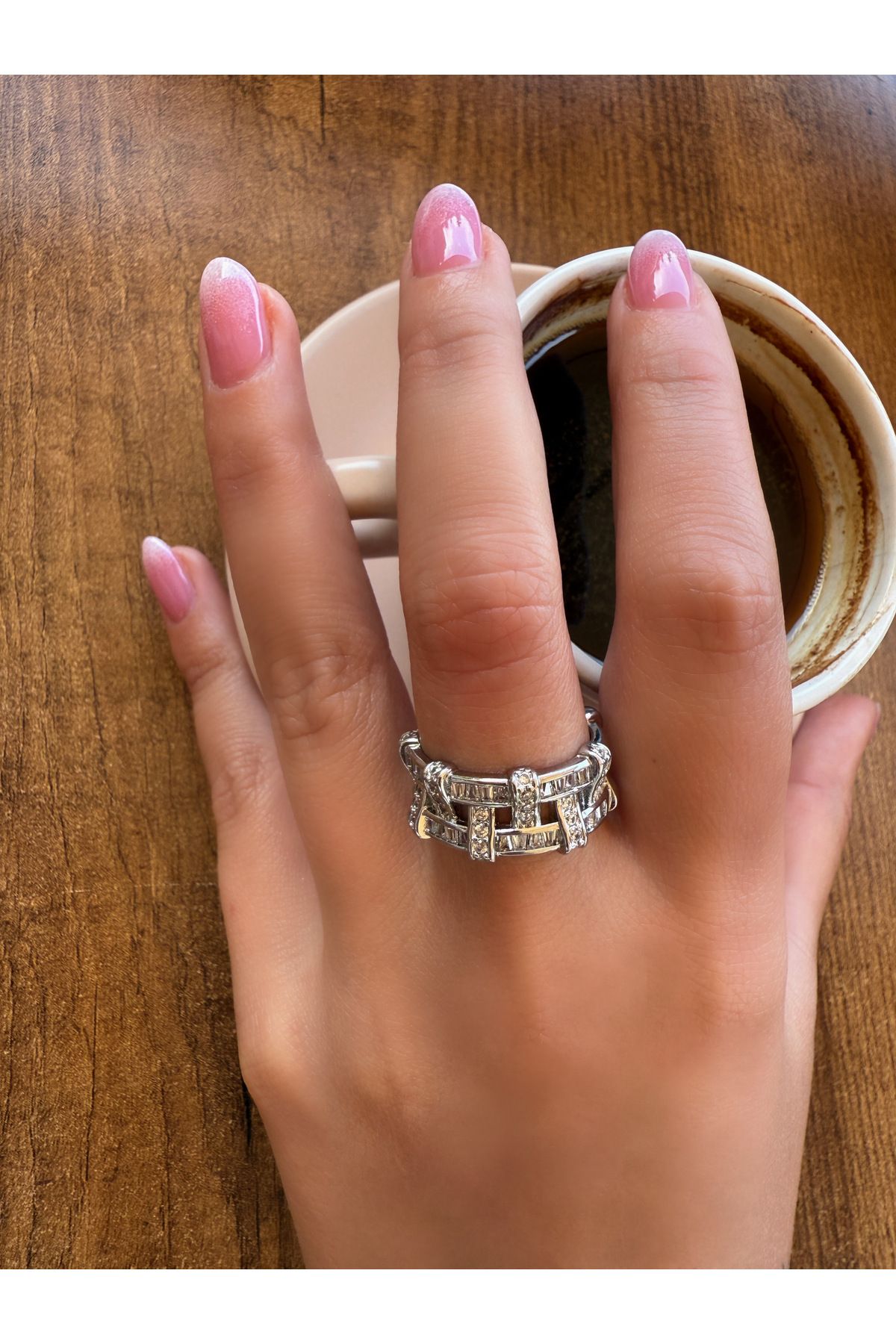 HeyYou Jewelry Ayarlı gloria yüzük