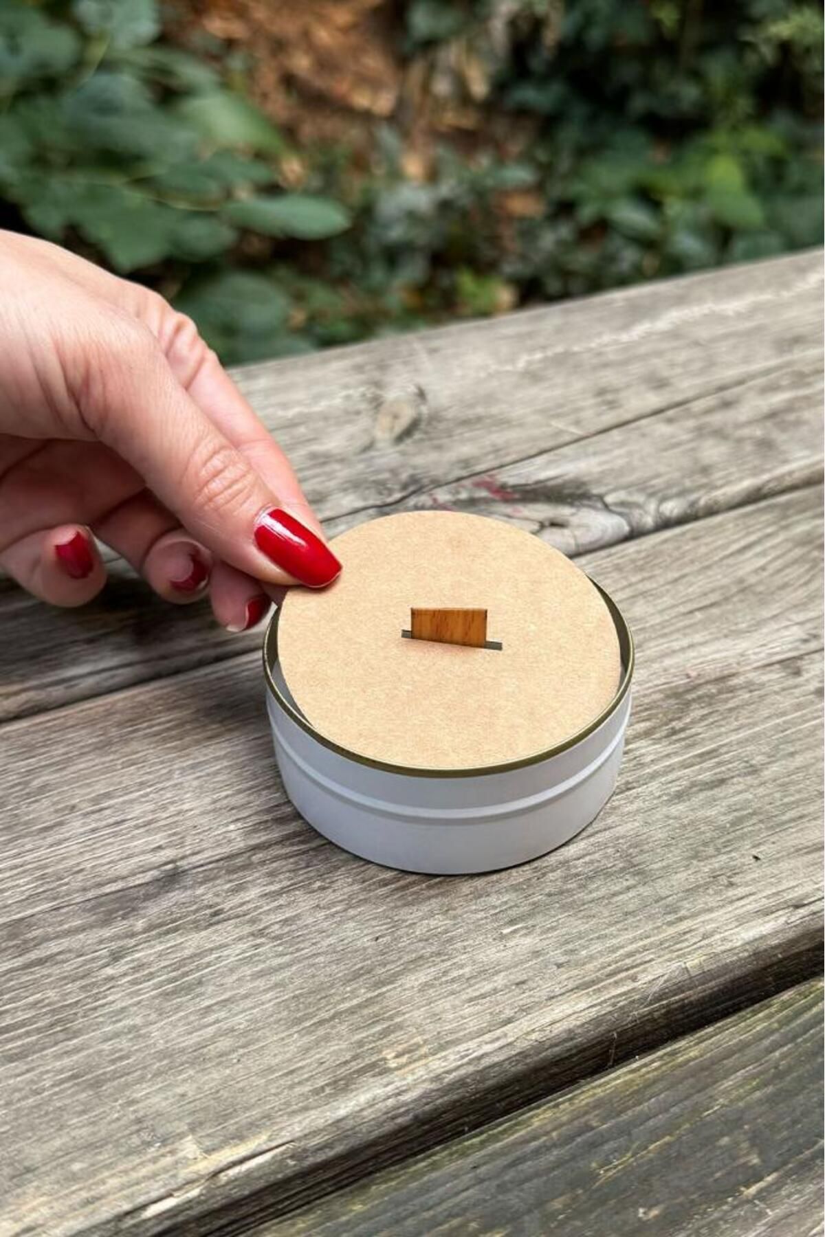 DEKORANLA Kahverengi Mum Toz Kapakları 68mm Çap 50 Adet, Ahşap Fitil Boşluğu