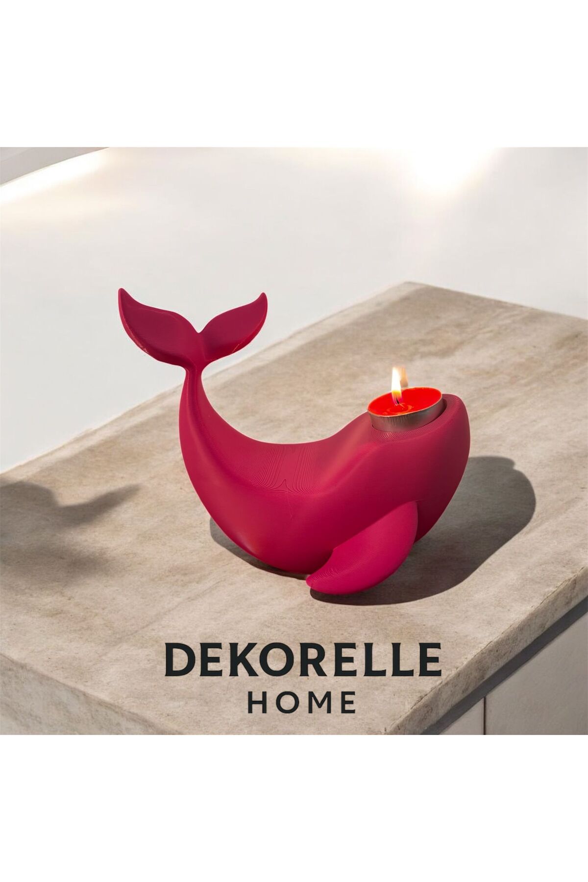 Home Pembe Balina Figürlü Mumluk