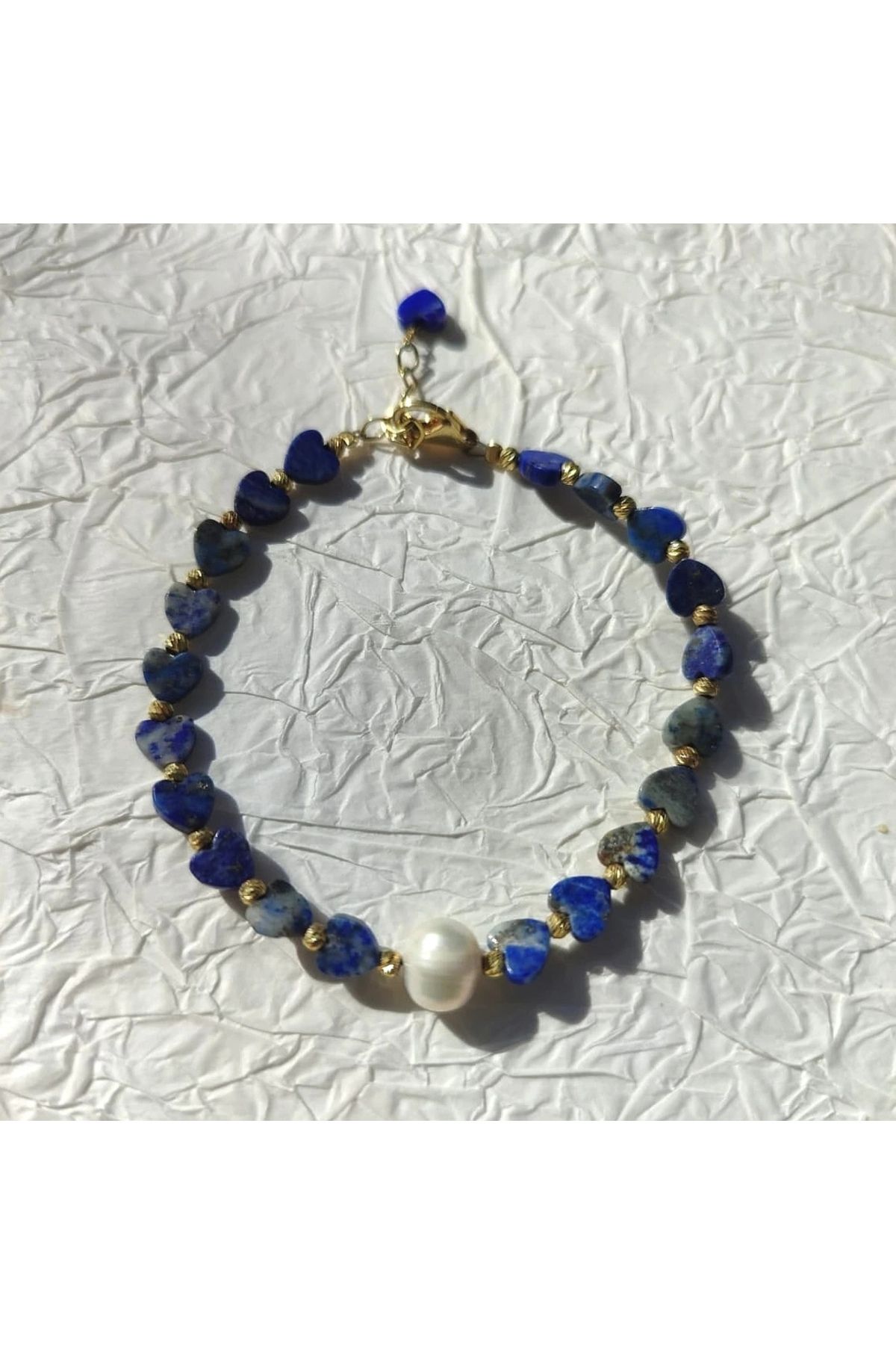 Tomris by Markiz Doğal Lapis Taşı İncili Bileklik