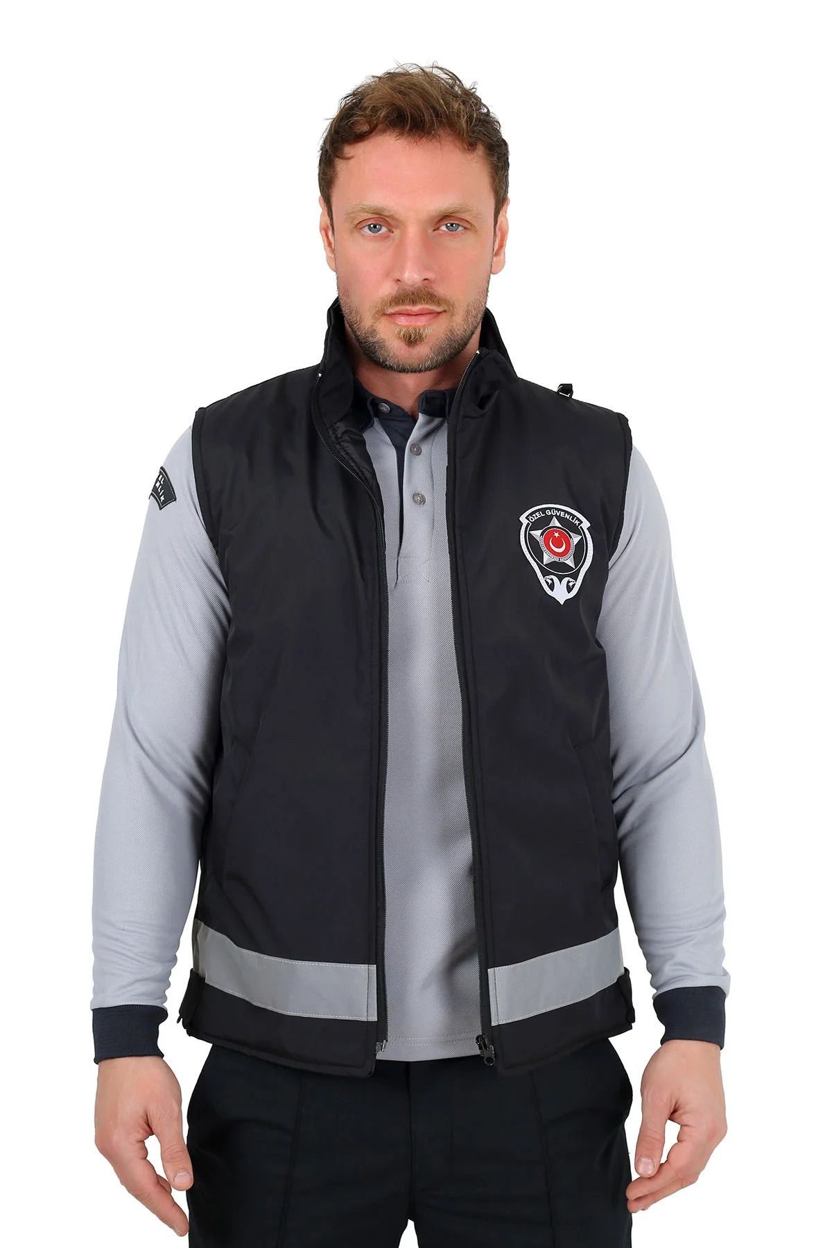 Butik Özel Güvenlik Yeleği - Reflektörlü & Armalı - Yazlık