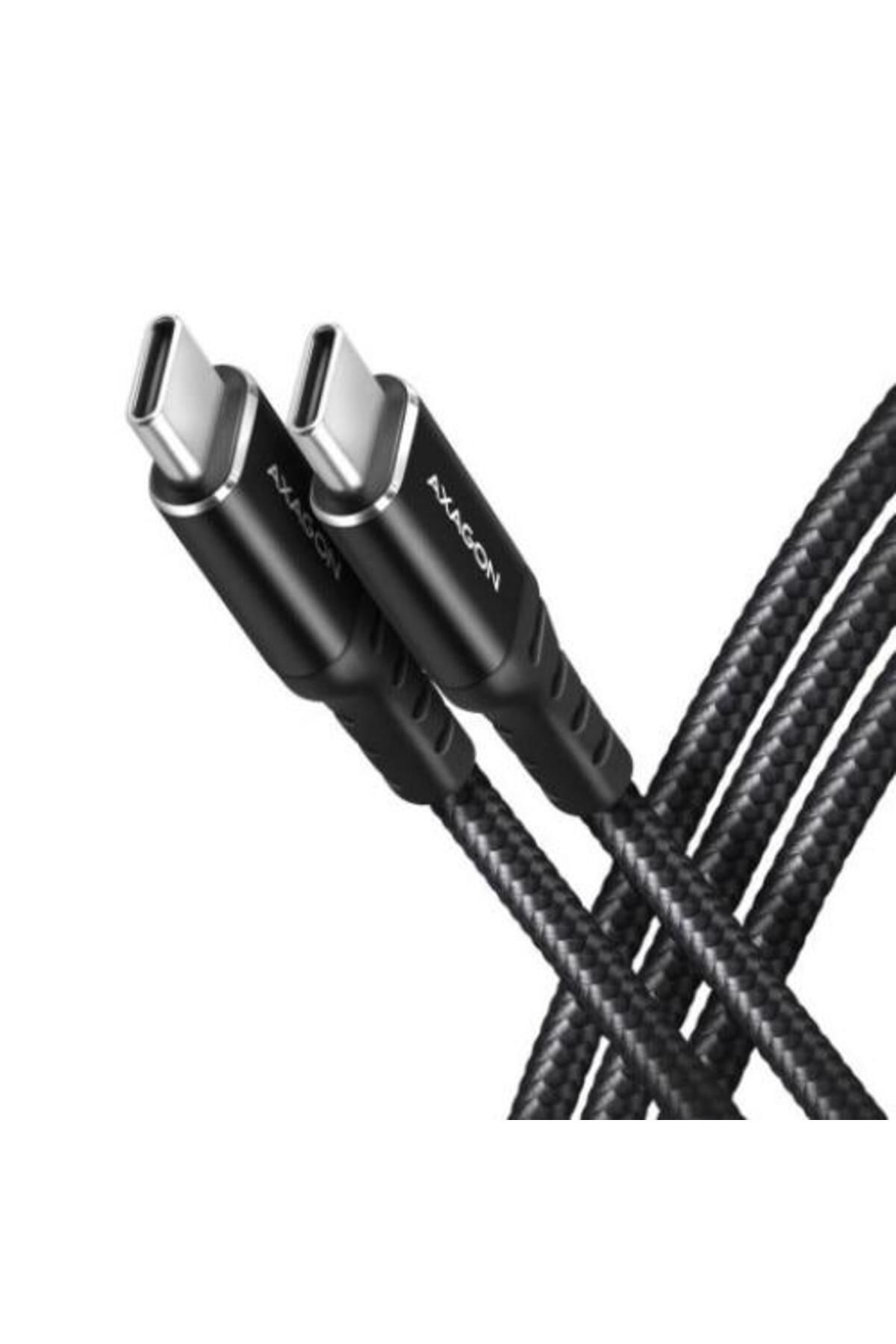 Axagon-BUCM2-CM15AB USB-C USB-C cablu de date si incarcare, incarcare PD3.1 max 240W, 1,5 m (Negru) 1