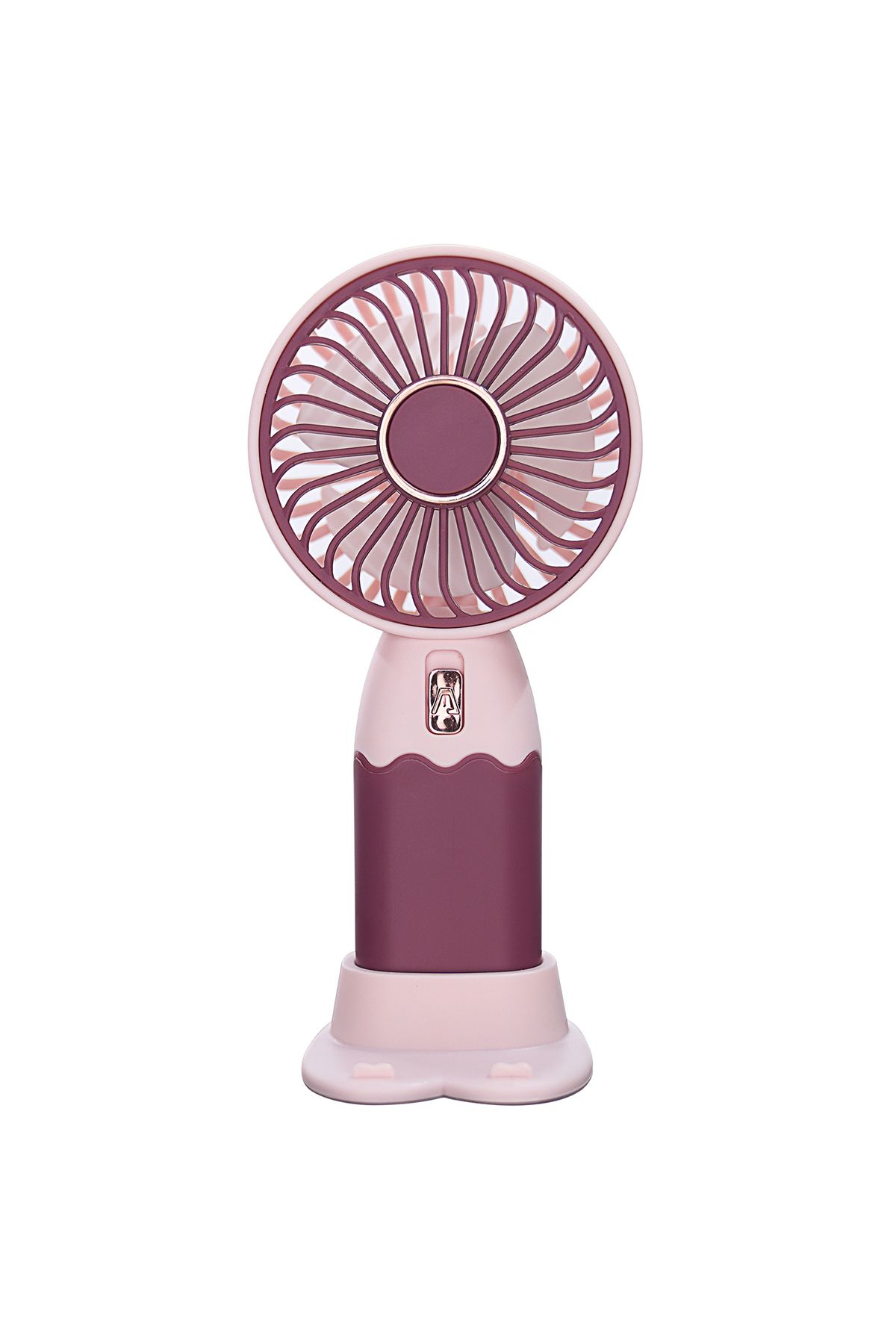 Wexta Ws-ZB08 Pembe Taşınabilir Şarjlı El Ve Masaüstü Soğutucu Telefon Standlı Fan Pervane Vantilatör