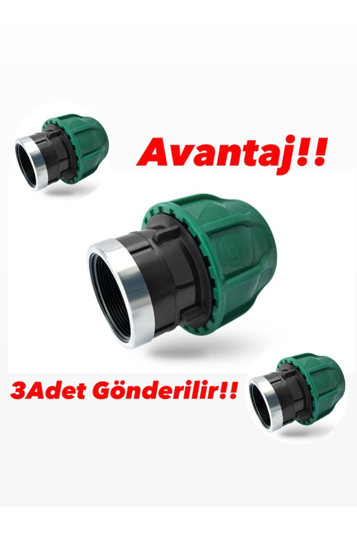 POELSAN 3 Adet 32*1 Kablin Dişi Galvaniz Metal Yüzüklü
