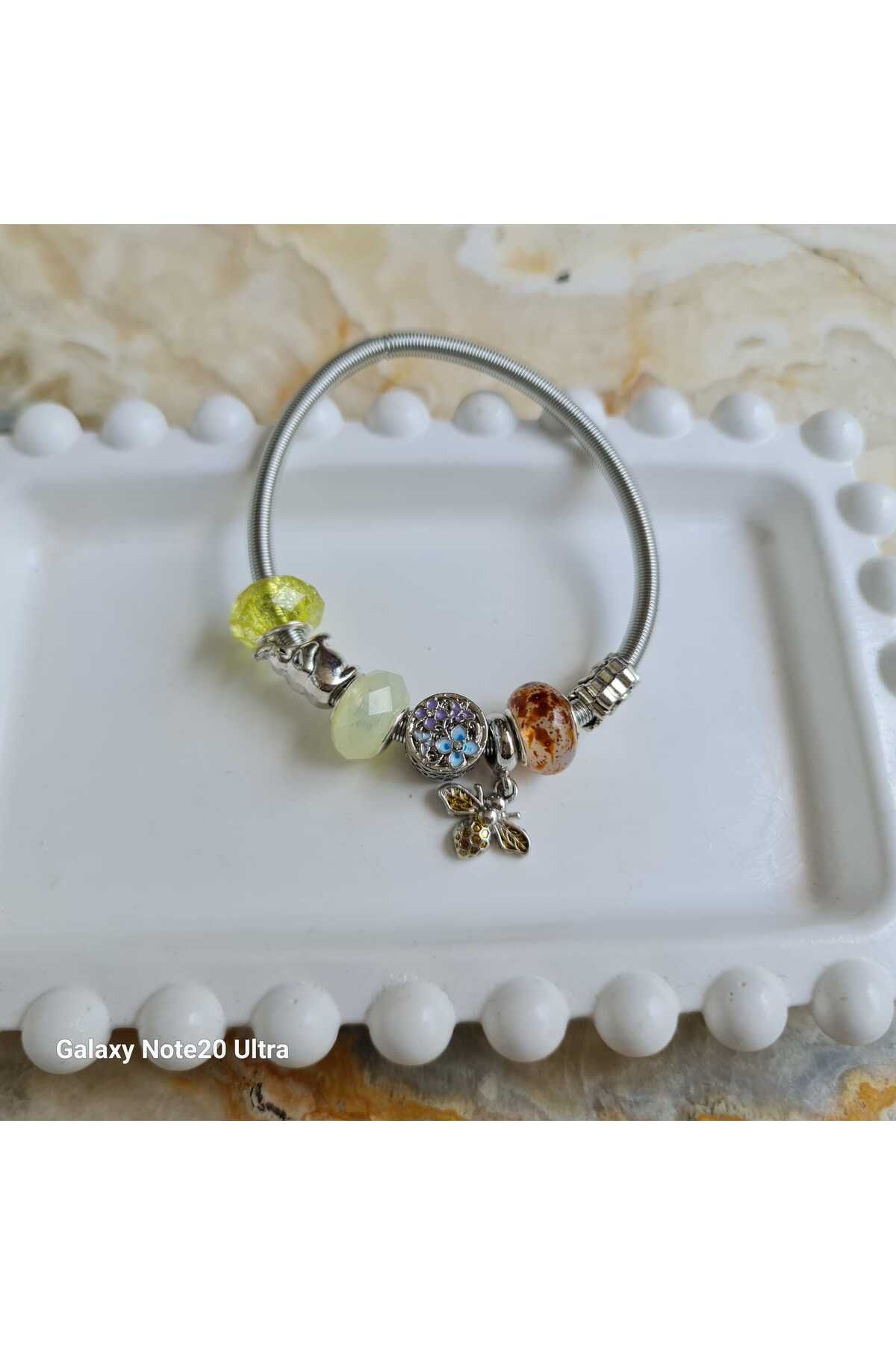 Store 316L Ayarlanabilir Charm Temalı Paslanmaz Çelik Bileklik