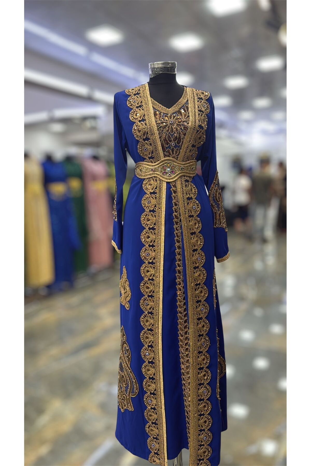 MODA Yöresel Kadın Kemerli Düğün Kaftan Abiye