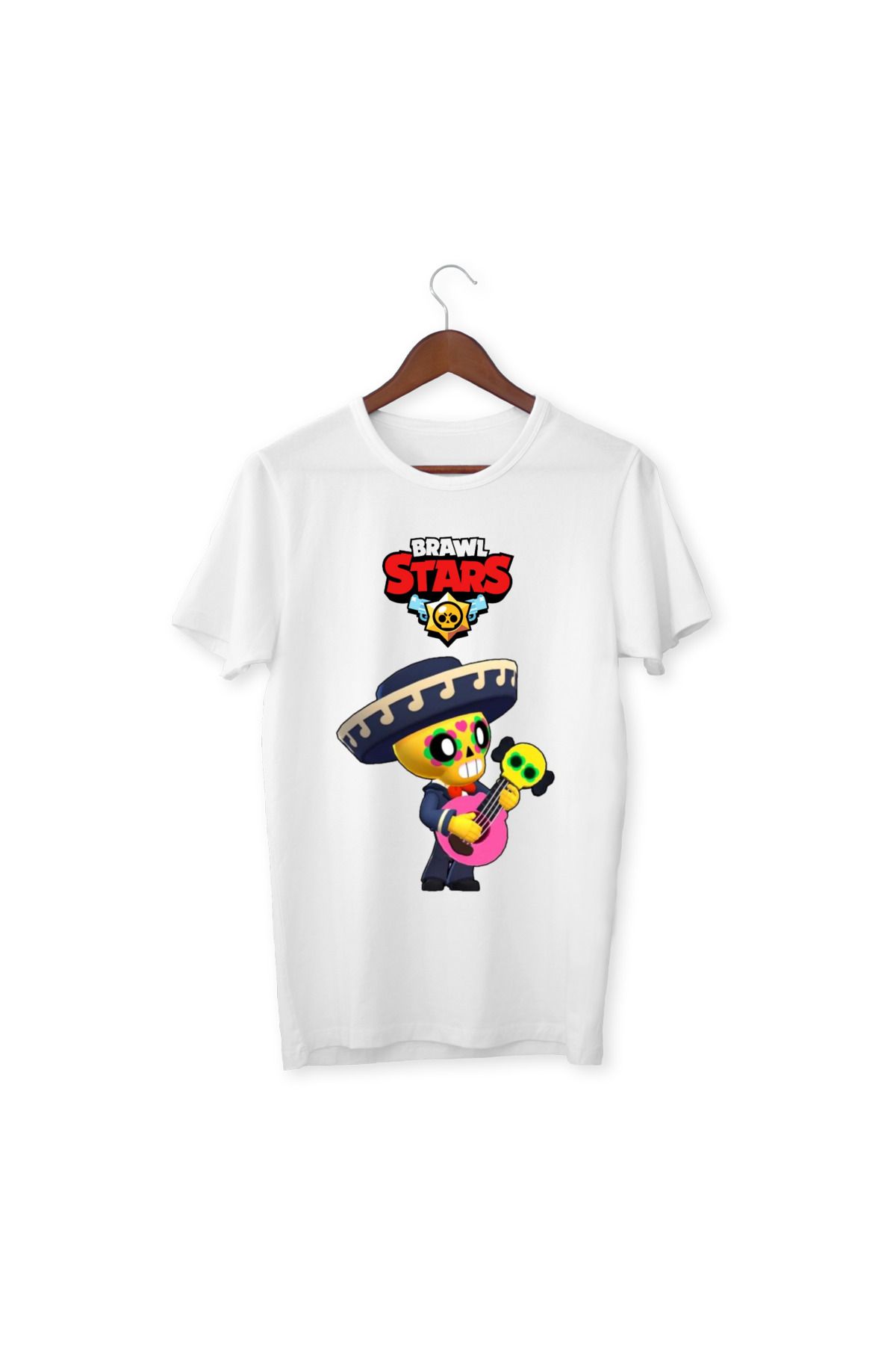 ALPŞAN TİCARET Brawl Stars Poco Çocuk Yetişkin Beyaz T-shirt Unisex Çocuk Tişört