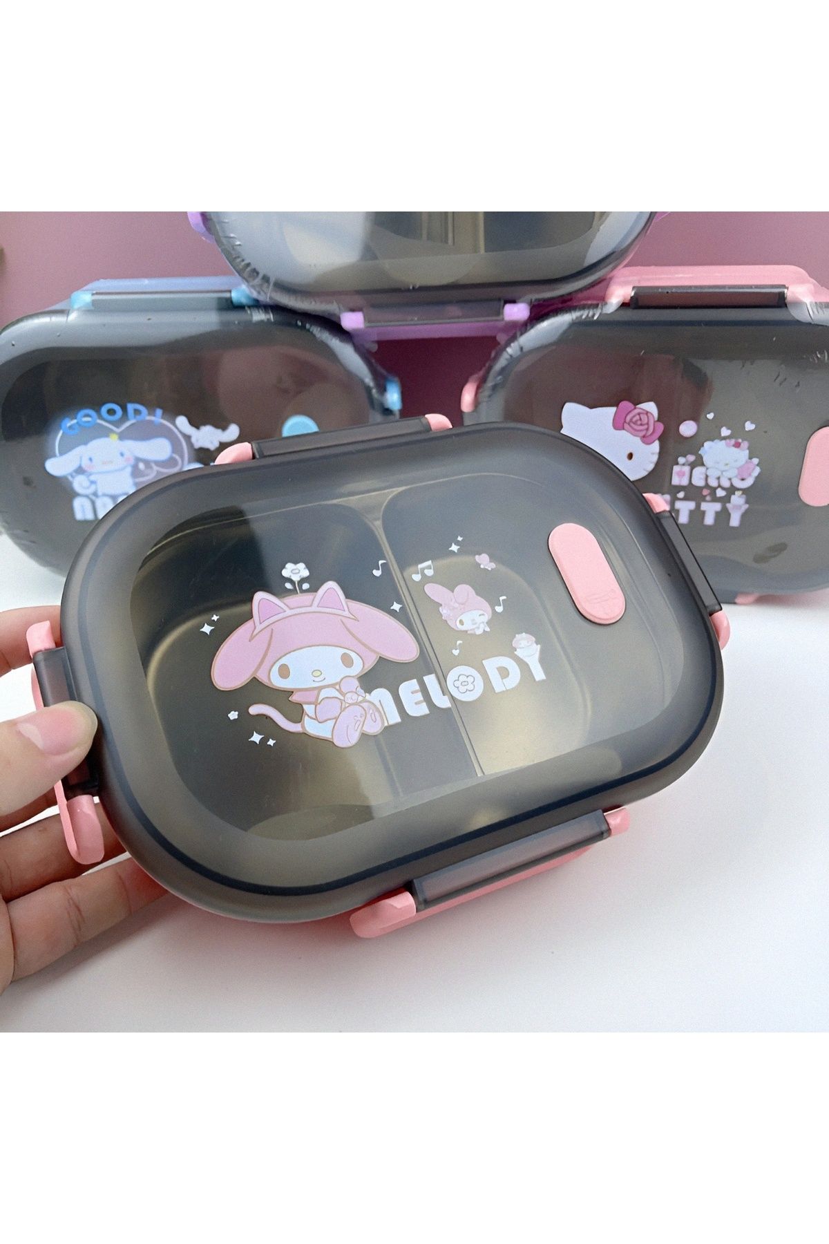 KumOziShop Sanrio Kuromi Cinnamoroll My Melody Hello Kitty Çelik Yemek Kabı