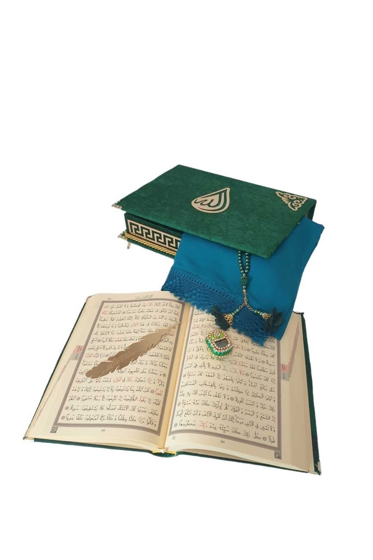 Yiğittech Kişiye Özel Reşal Ayaklı Kutulu Orta Boy Kur'an-ı Kerim -(YEŞİL)