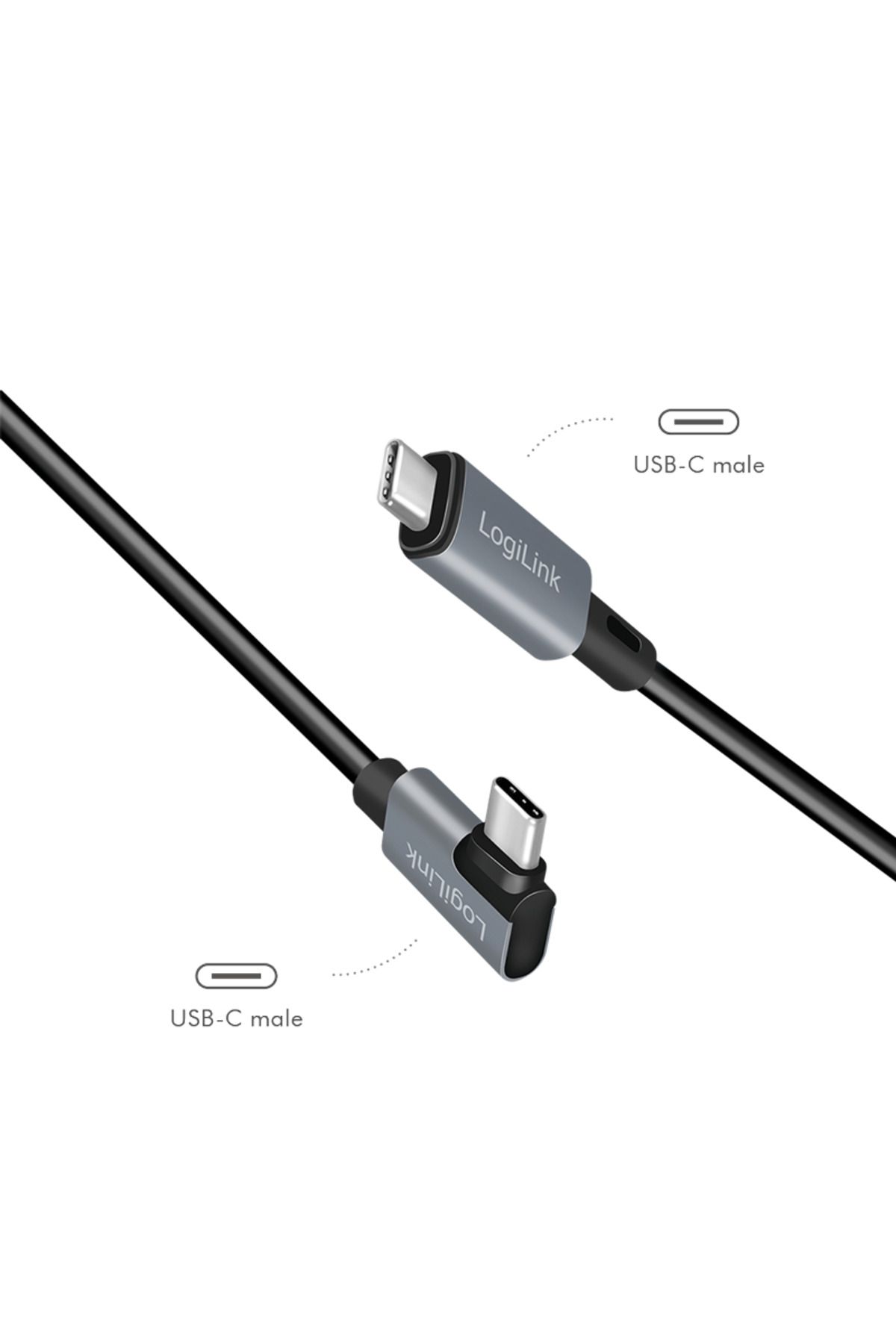 LogiLink-LOGILINK power and data cable, for smartphone, USB 2.0, 1m, PD 100W, 2 x shielded, 3