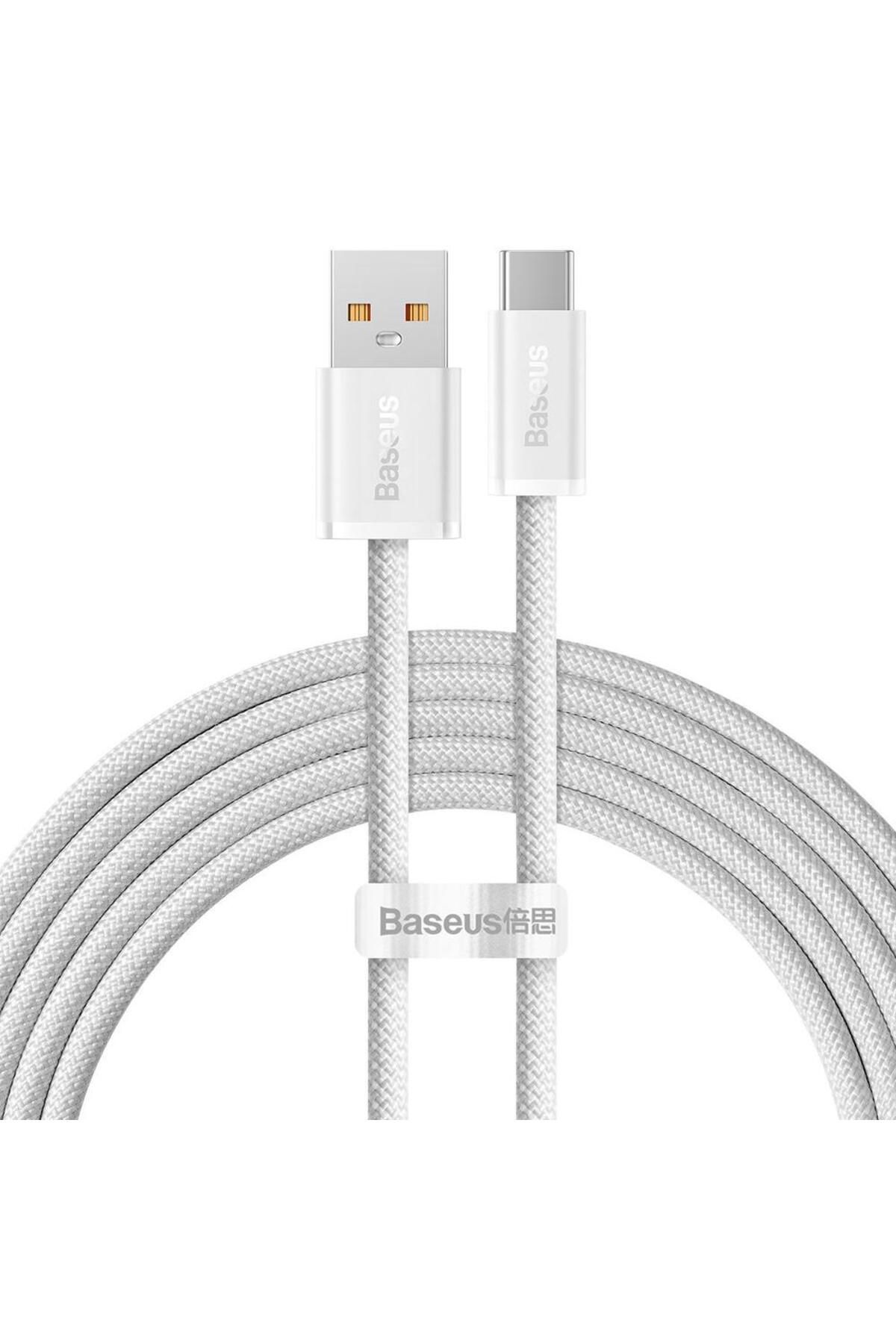 Baseus-Baseus Dynamic Series USB-A - USB-C Data and Charging Cable, 100W, 2m, White CALD000702 1