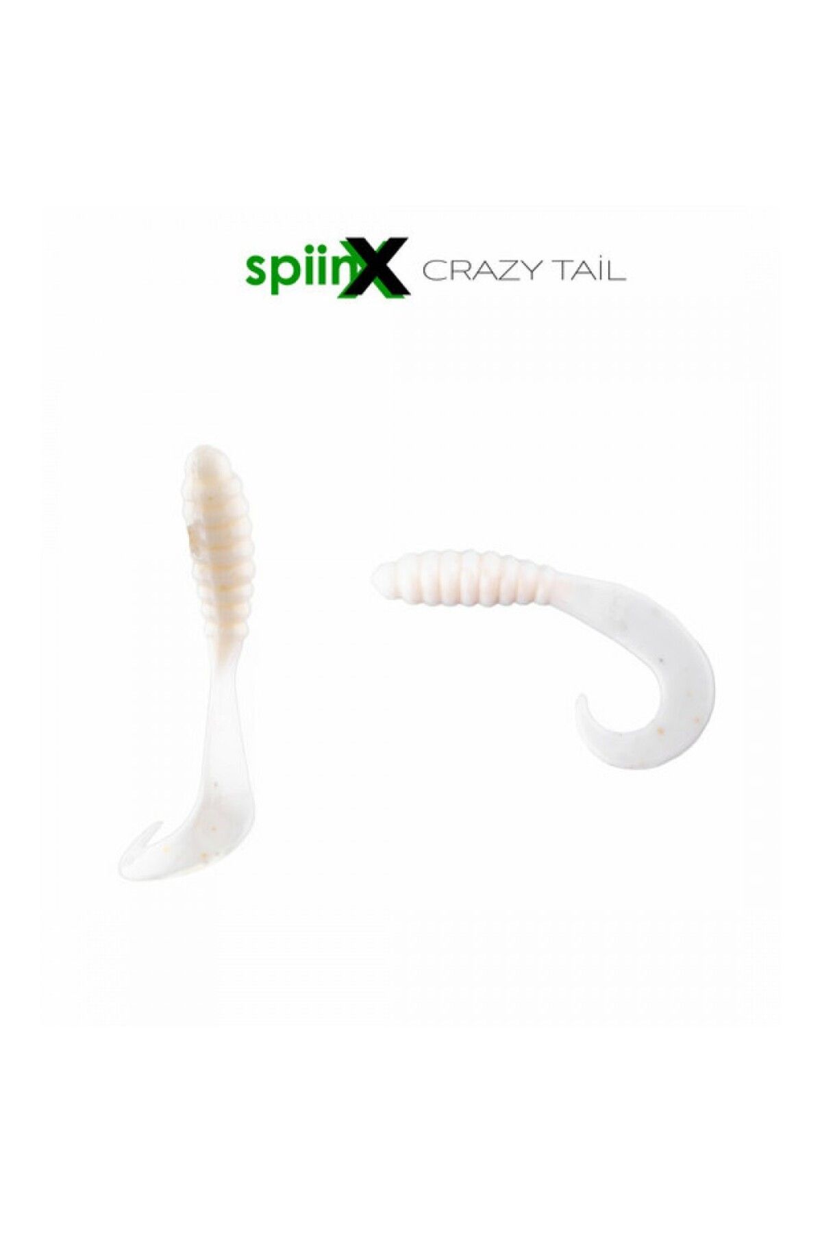 SpiinX CRAZY TAIL KUYRUK 7.5CM 10P CLEAR AND WHITE
