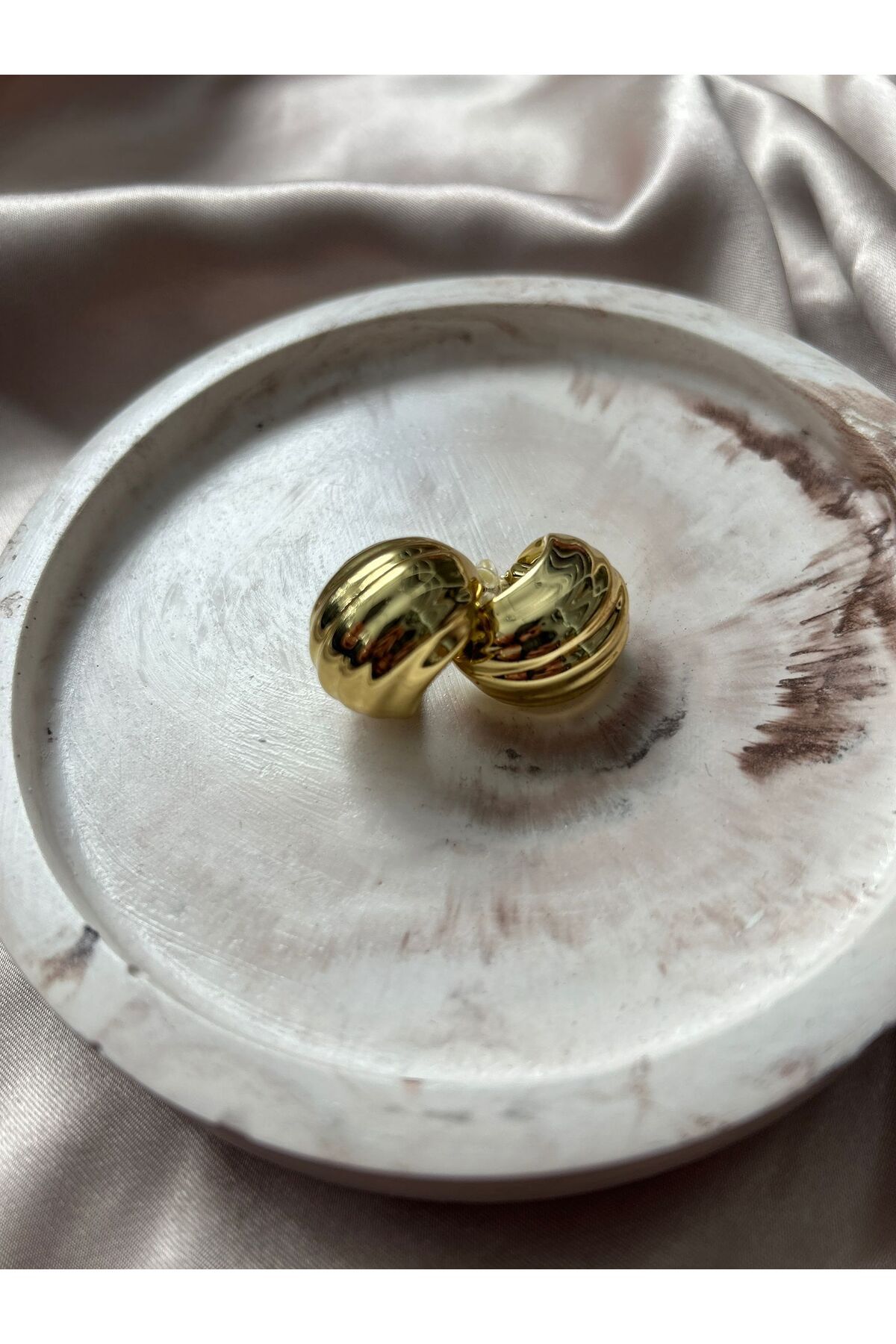 NEK Brand Çelik Gold Küpe