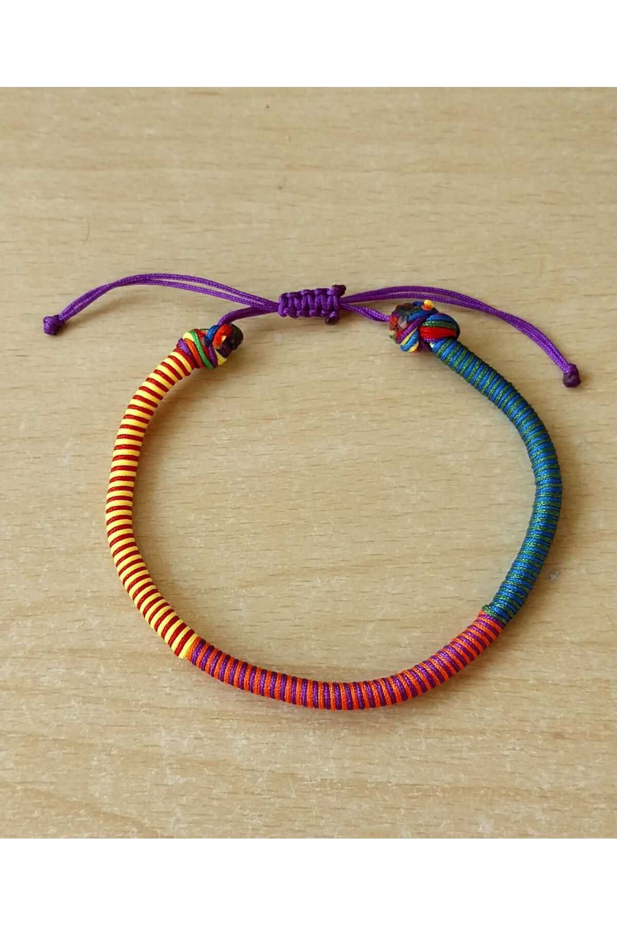 Huayen Atelier Ritim Çok Renkli Wrap İp Halhal