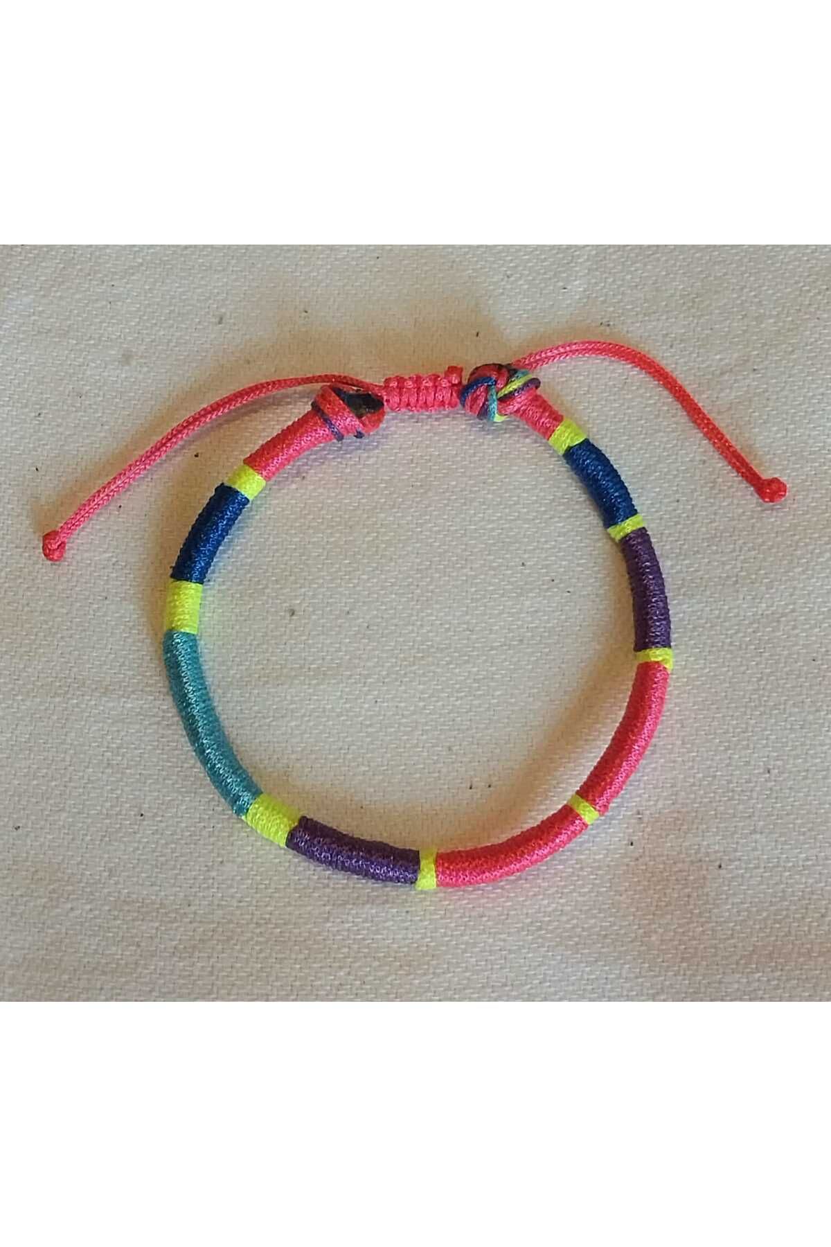Huayen Atelier Neon Çok Renkli Wrap İp Halhal