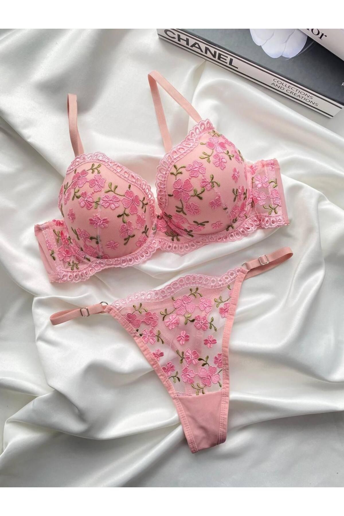 CES'Y LİNGERİE ÇITIR DESTEKLİ PUSH-UP BALENLİ SEKSİ GÜNLÜK ŞIK SÜTYEN TAKIM
