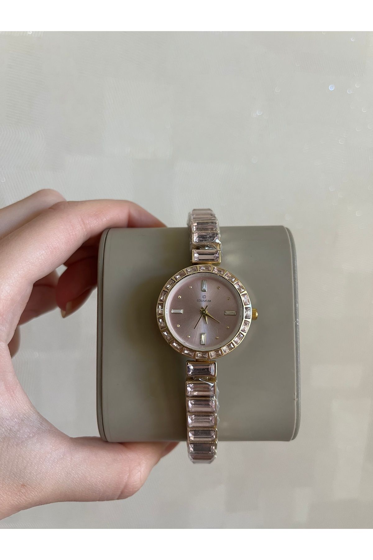 Çelik Kadın Taş Detaylı Zarif Bileklik Saat - Rose Gold