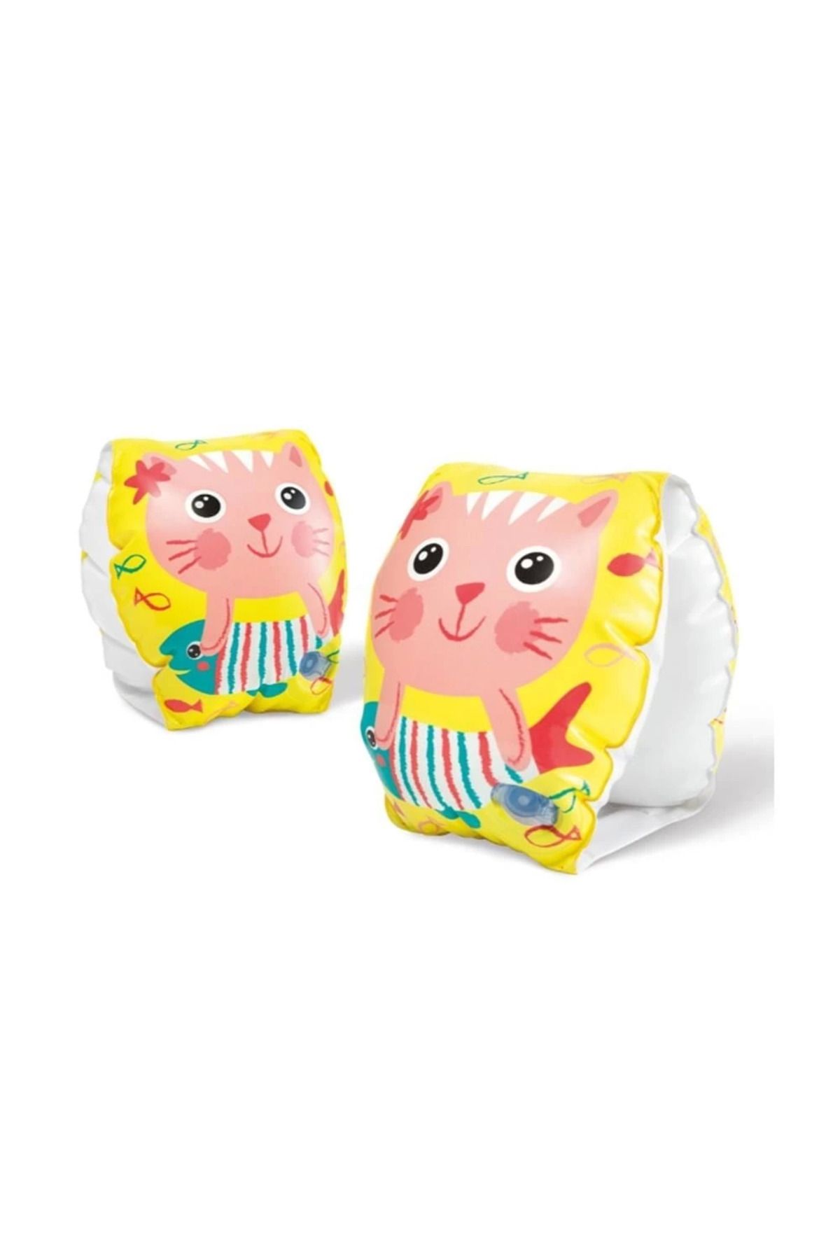 AboutThePerfect Çocuklar için renkli yavru kedi desenli yüzme kolluğu 20x15 cm (6-36 ay)
