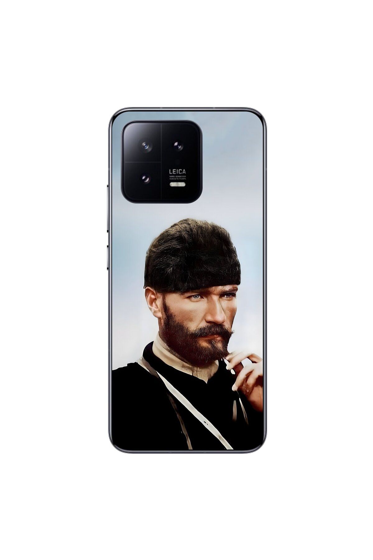 Dali Design Xiaomi Mi 13 Pro Uyumlu Şeffaf Kılıf Atatürk 2 Tasarımlı