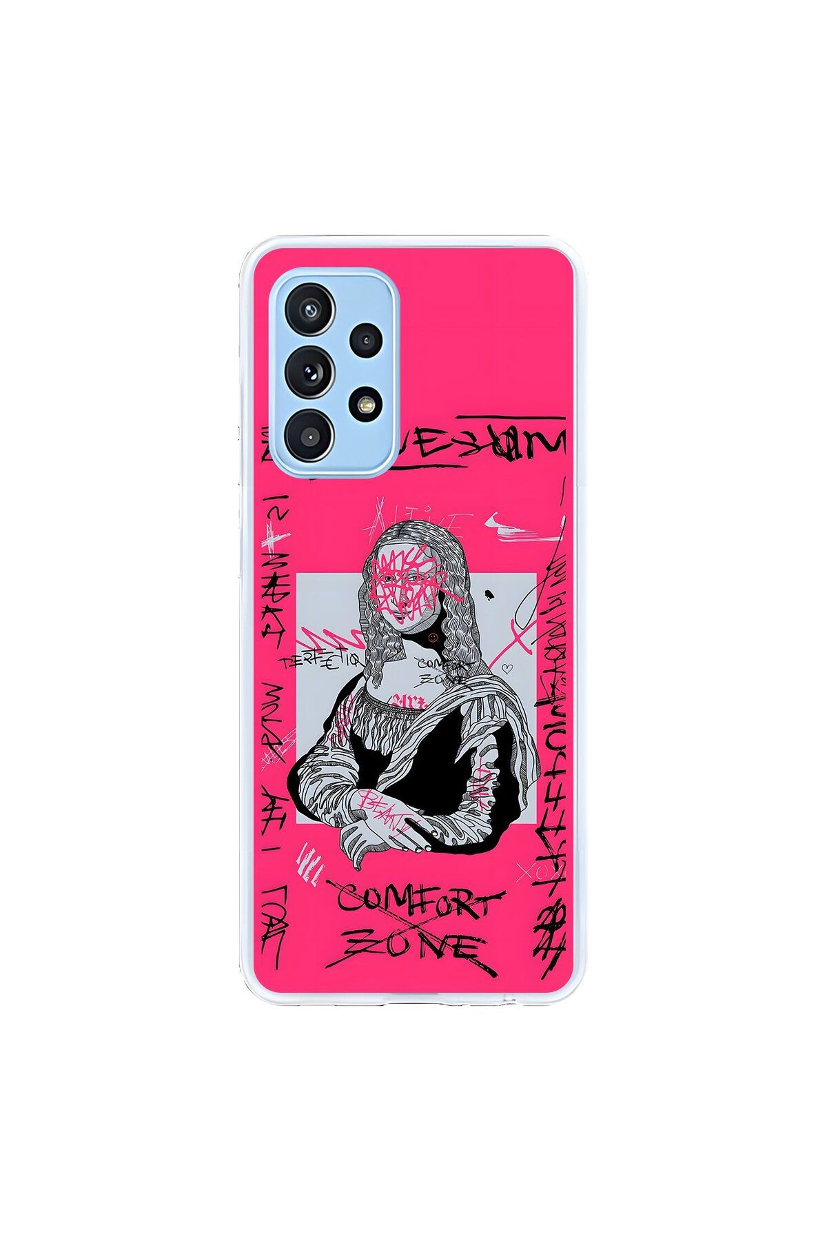 Dali Design Samsung Galaxy A52 Uyumlu Şeffaf Kılıf Graffiti 1 Tasarımlı