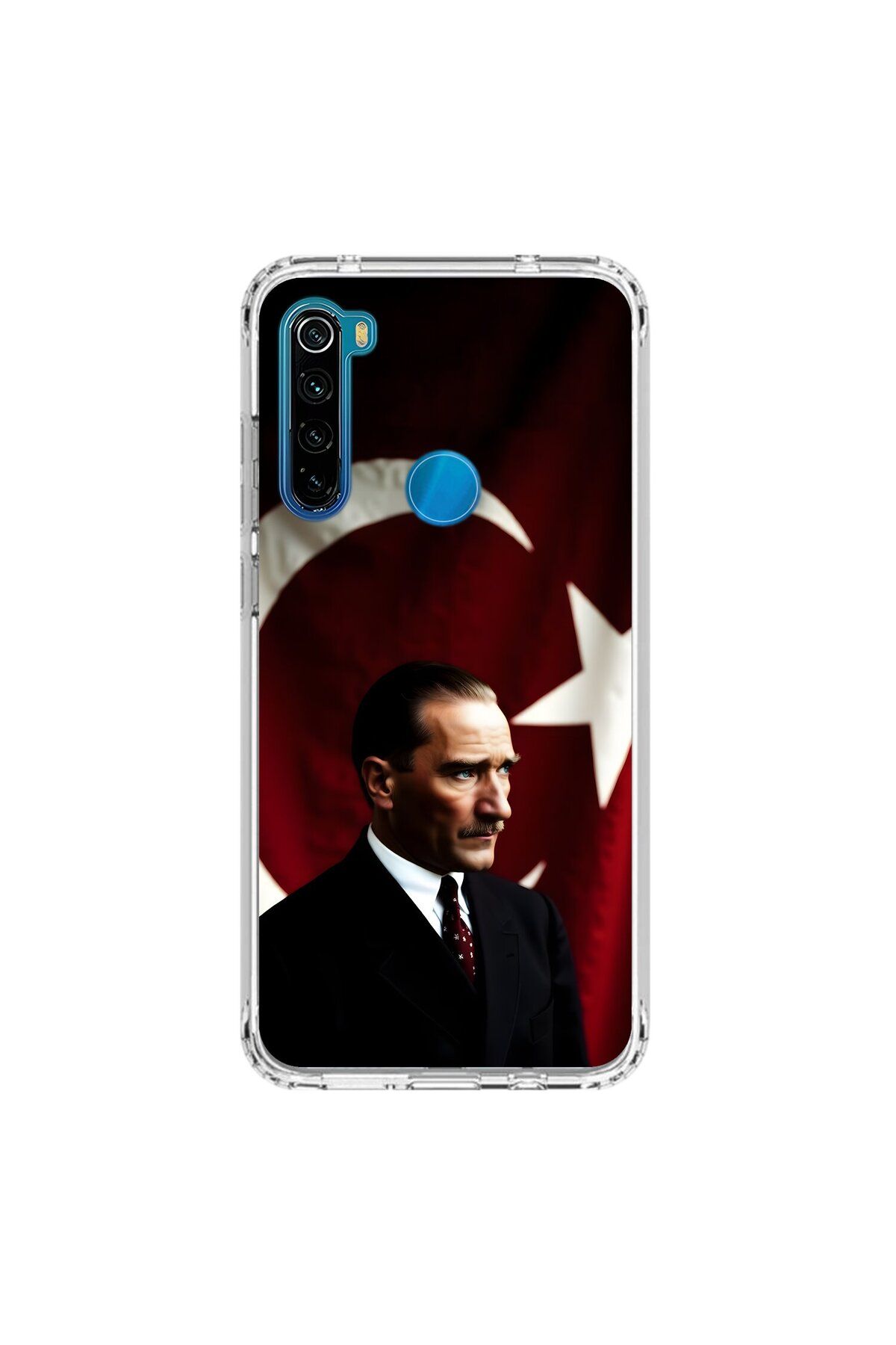 Dali Design Xiaomi Redmi Note 8 Uyumlu Şeffaf Kılıf Atatürk 4 Tasarımlı