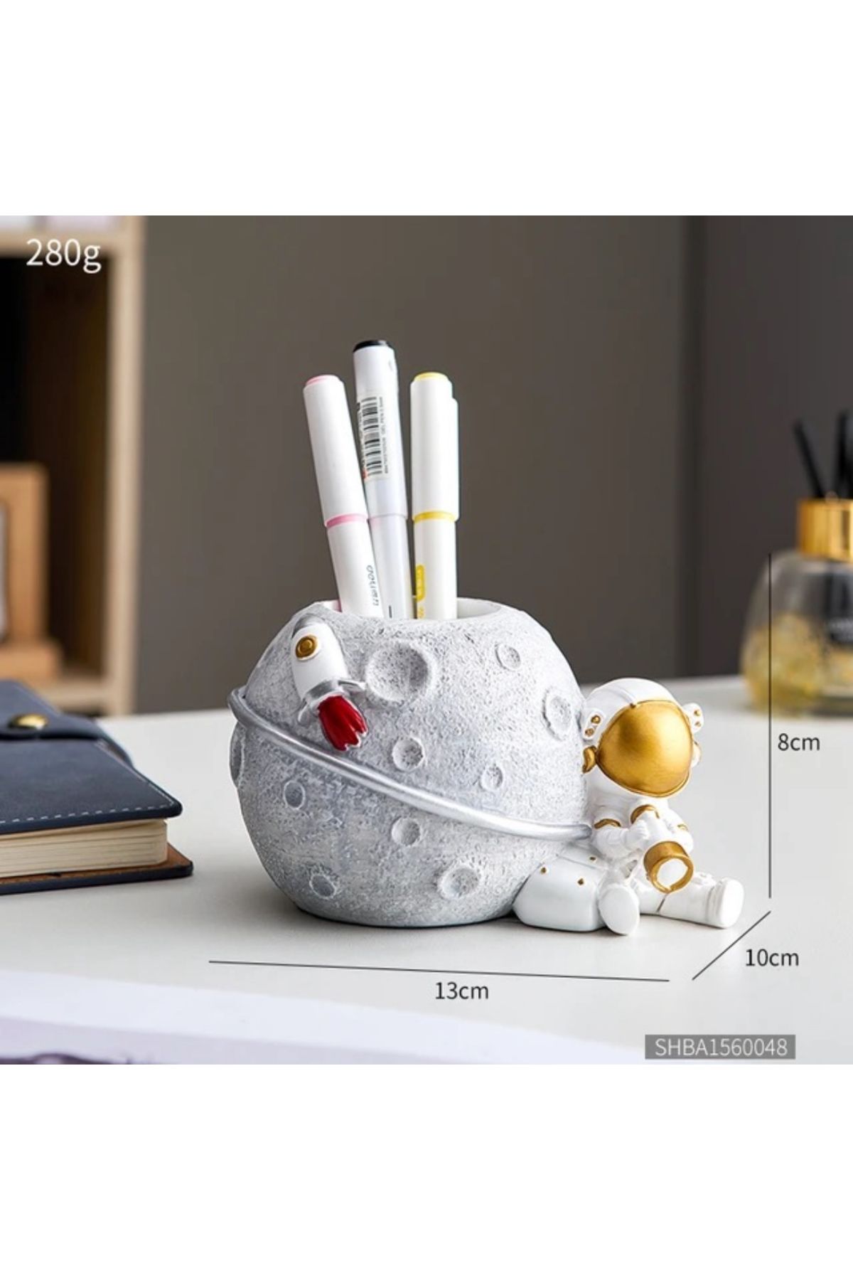 LUXURİANTCRAFT Astronot Kalemlik Dekoratif Biblo