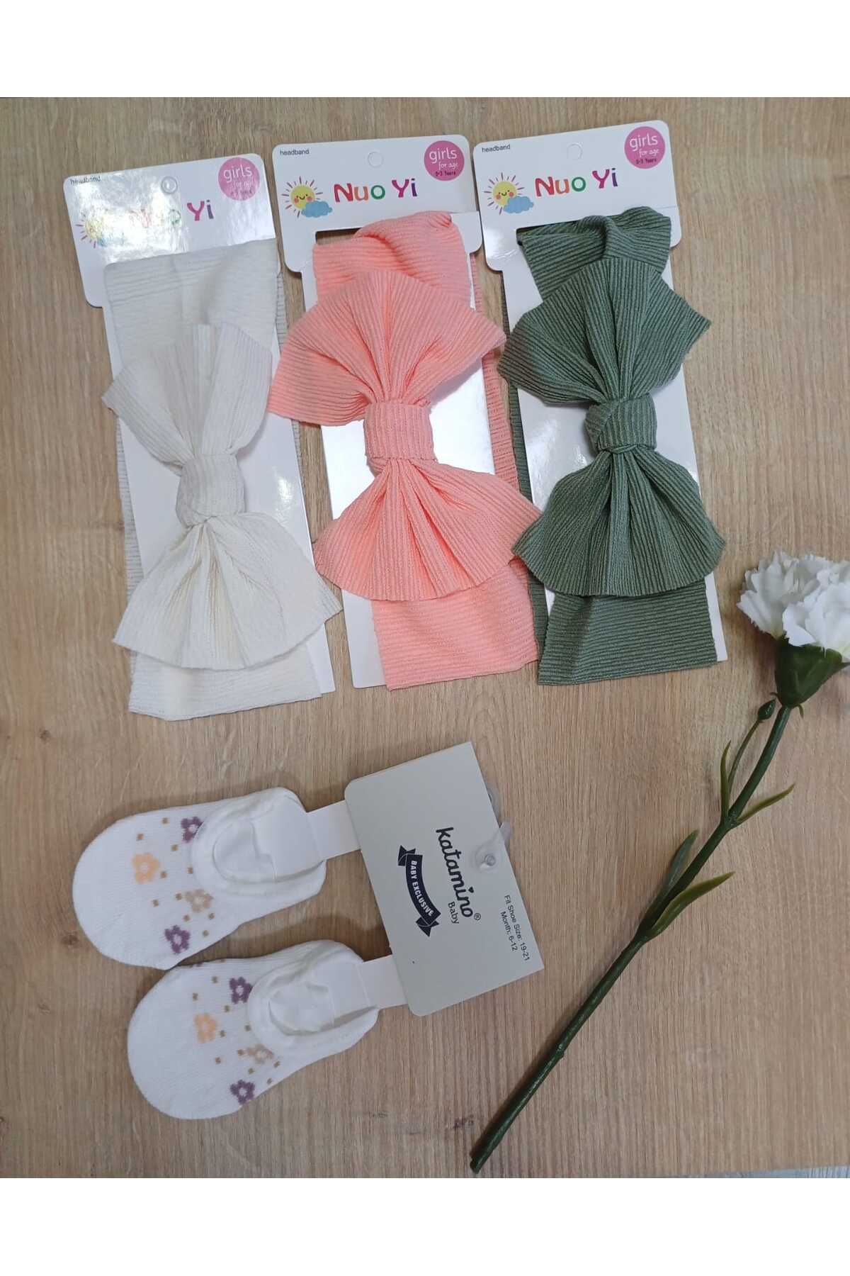 BATU GİYİM 3'lü Bebek Bandana Seti