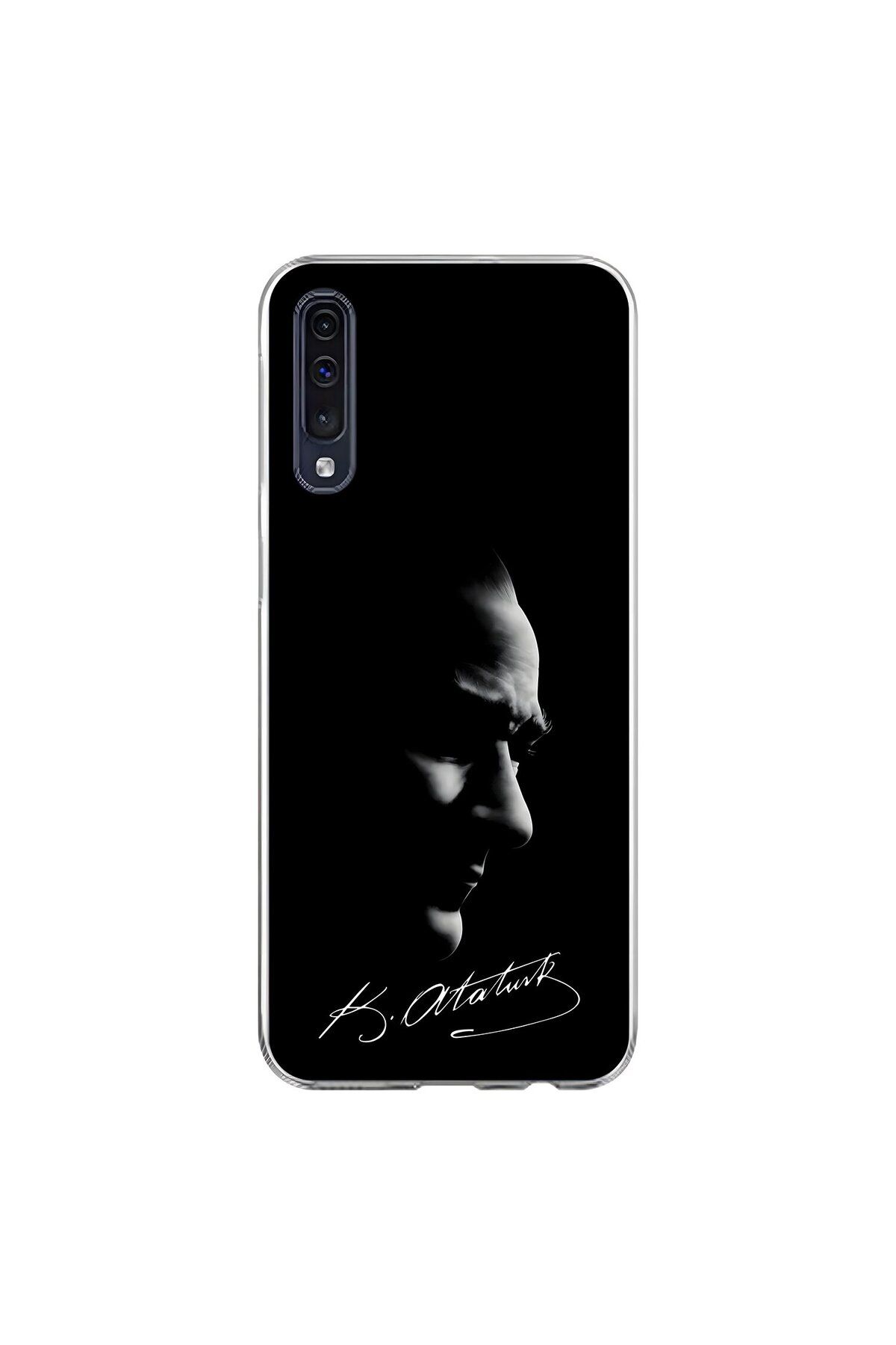 Dali Design Samsung Galaxy A70 Uyumlu Şeffaf Kılıf Atatürk 1 Tasarımlı