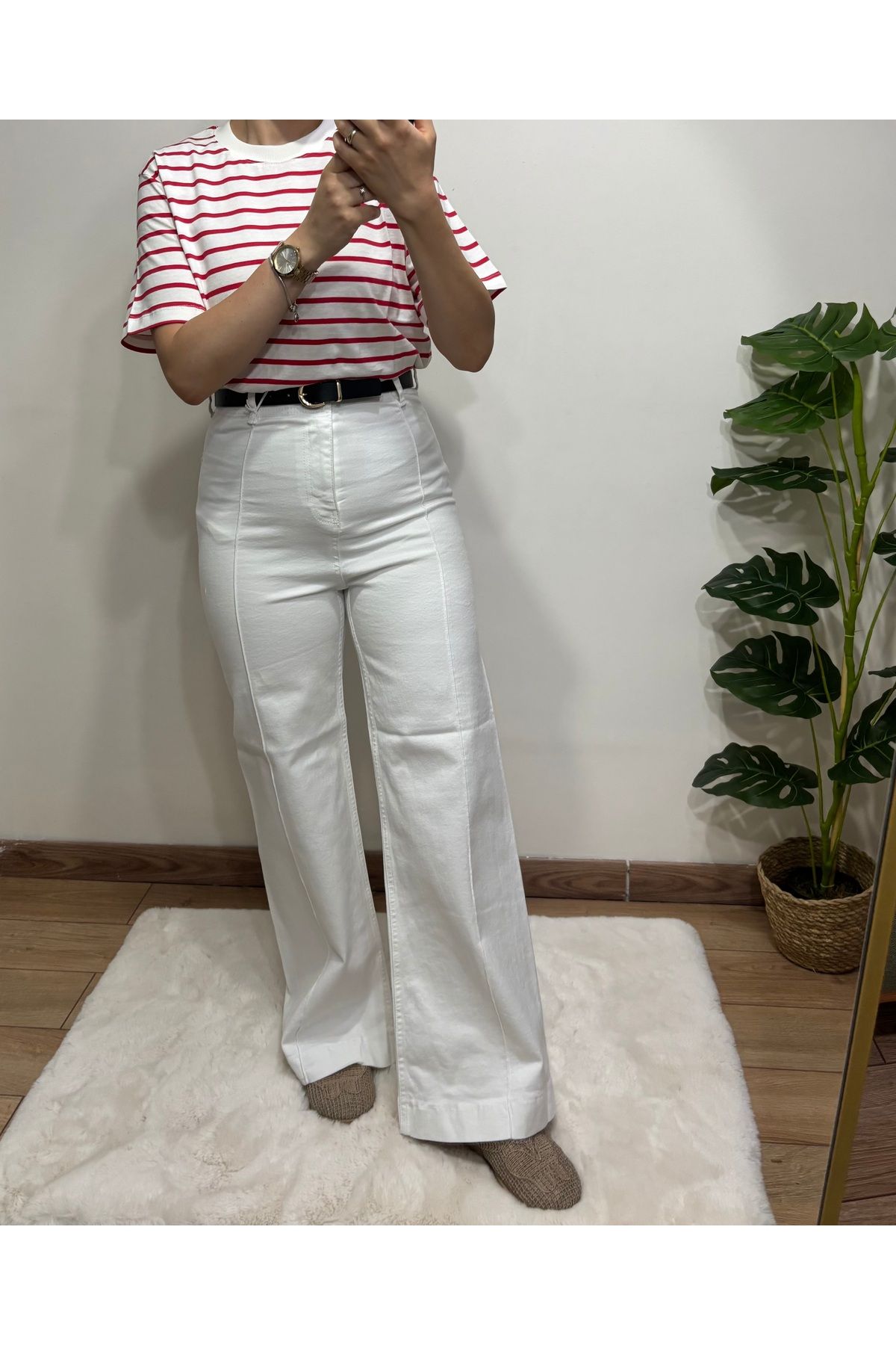 Butik Emsabutik Beyaz Pantolon