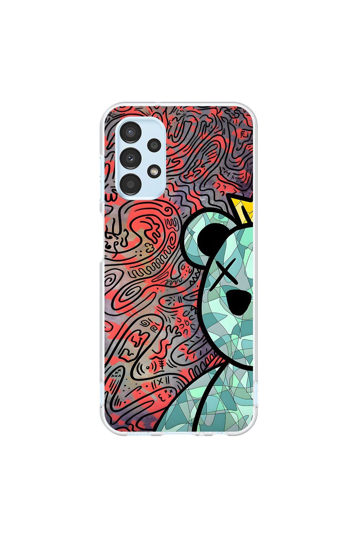 Dali Design Samsung Galaxy A13 Uyumlu Şeffaf Kılıf Graffiti 12 Tasarımlı