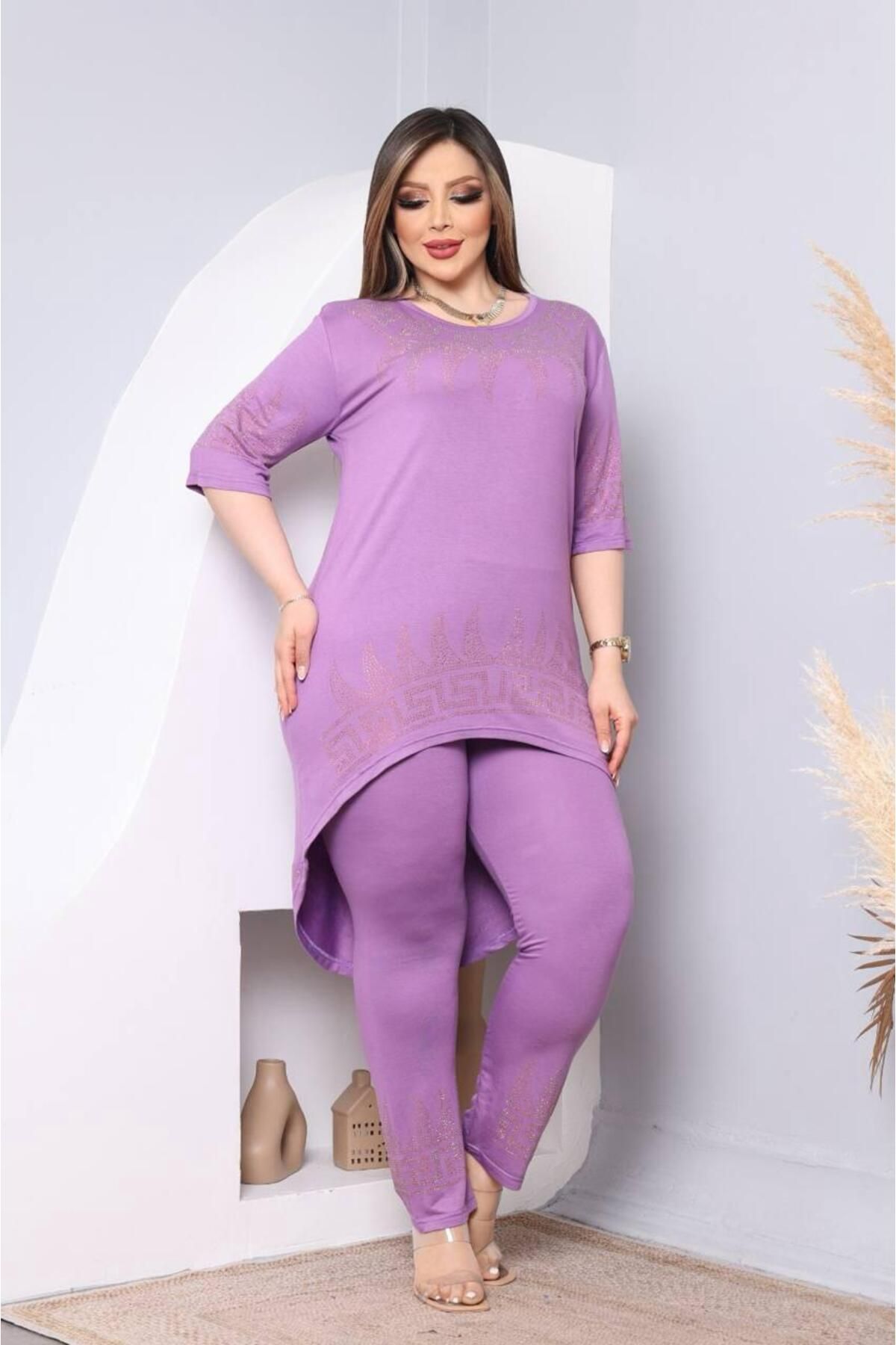 Kaptins Kadin Eşofman Takımı & Pijama Takımı Taş detaylı