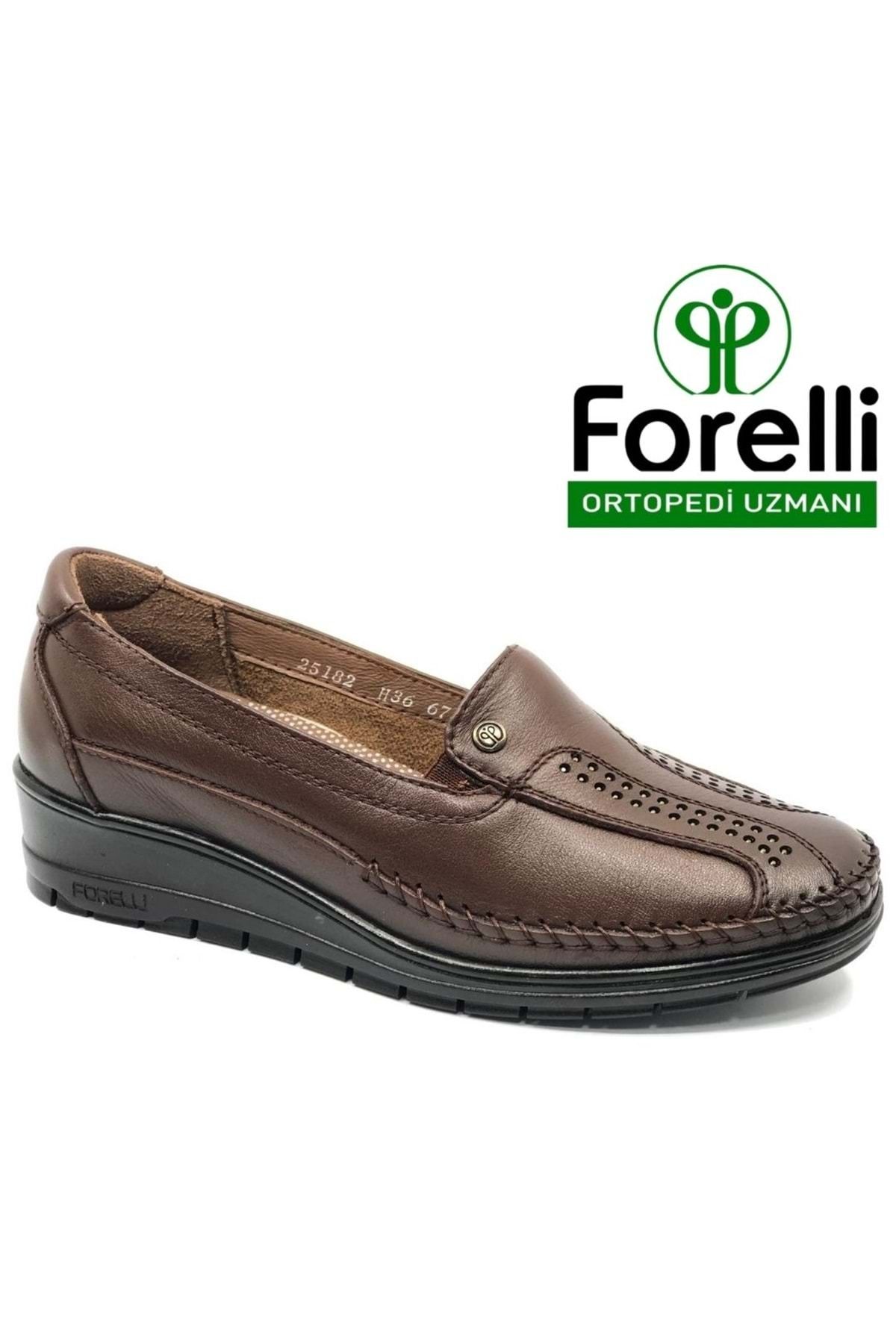 Forelli Morıza Hakiki Deri Ortopedik Comfort Kadın Casual Ayakkabı TABA