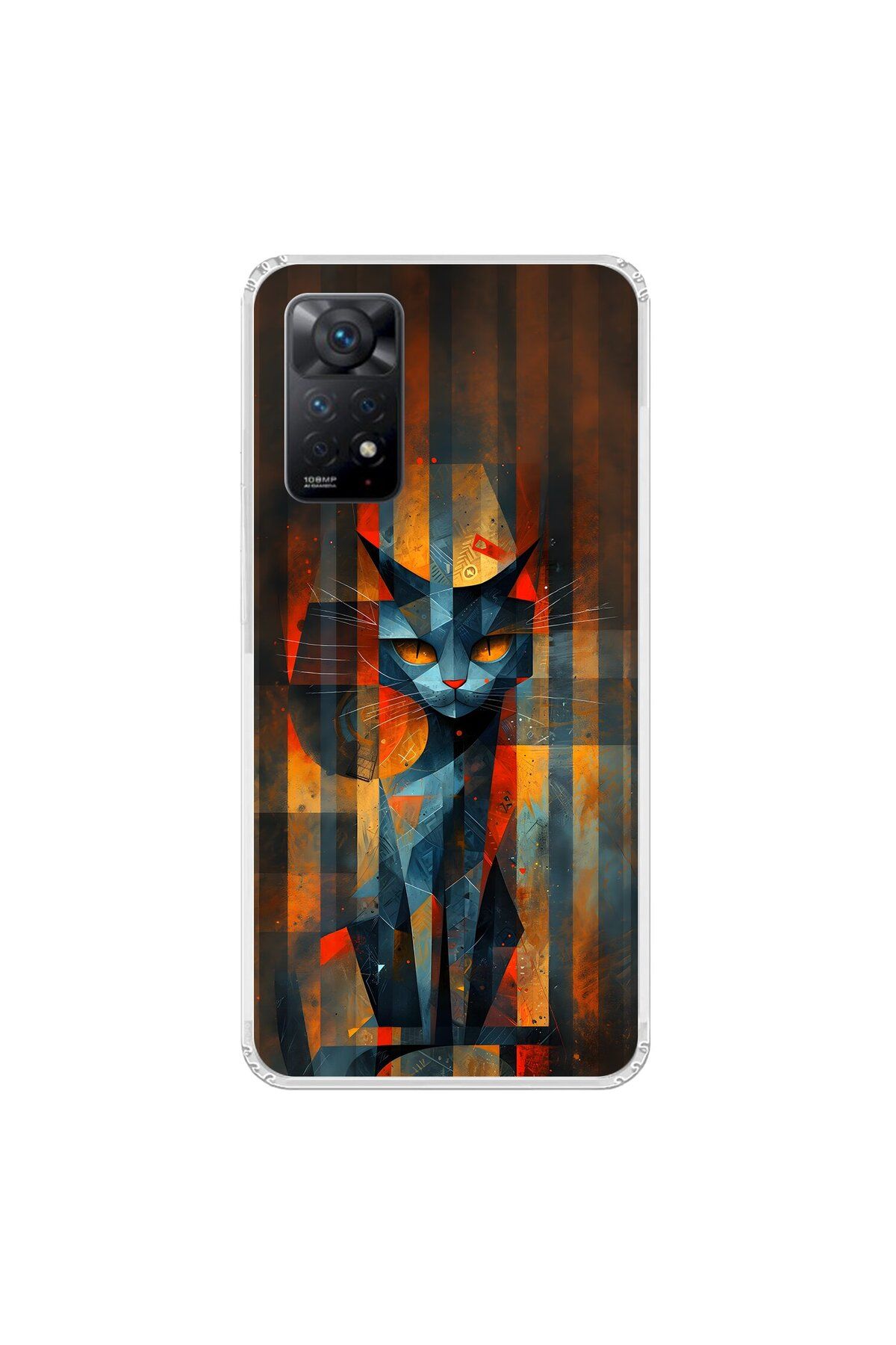 Dali Design Xiaomi Redmi Note 11 Pro Uyumlu Şeffaf Kılıf Aesthetic 2 Tasarımlı