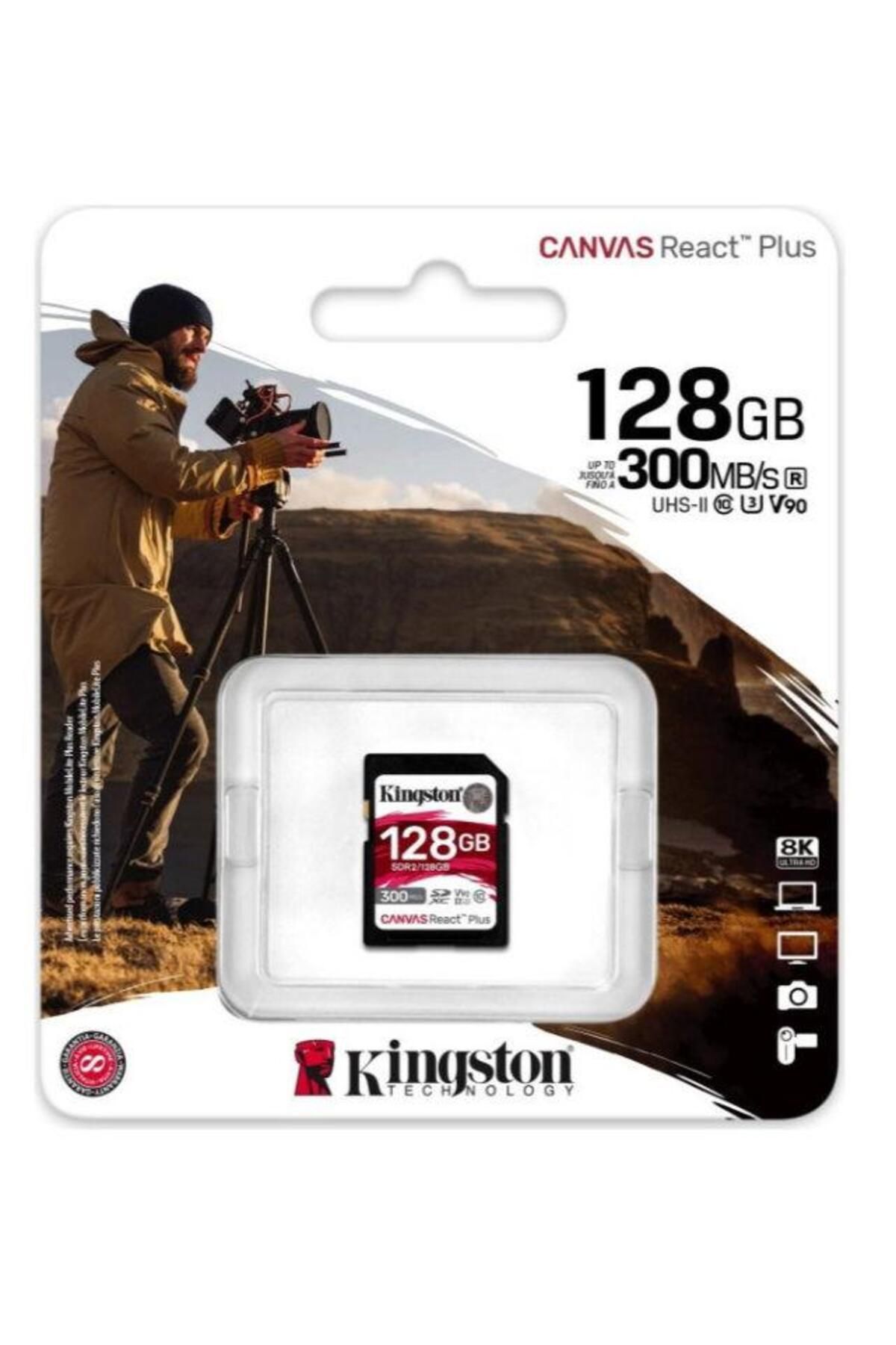 Kingston-Kingston Canvas React Plus SDXC Memory Card, 128GB, UHS-II U3, Class 10, V90 3