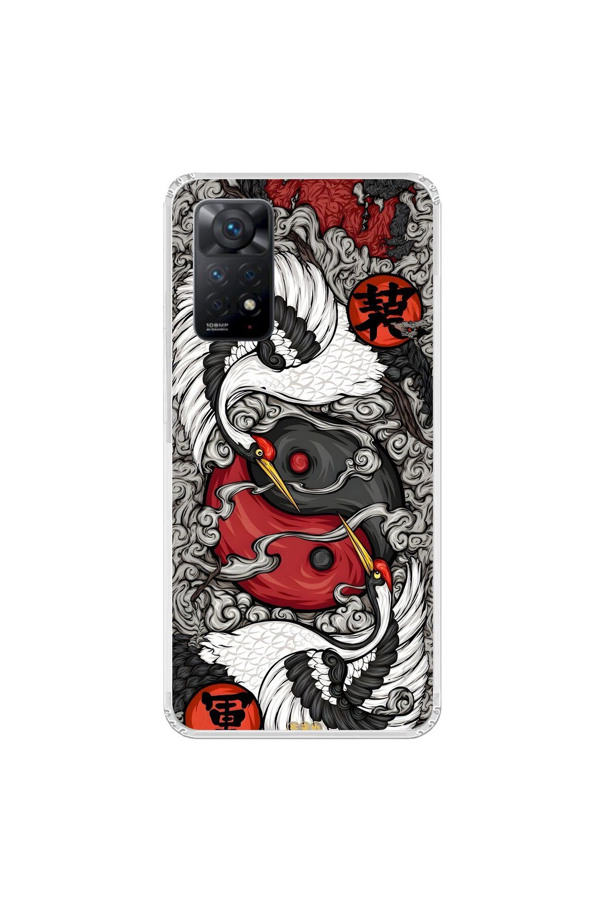 Dali Design Xiaomi Redmi Note 11 Pro Uyumlu Şeffaf Kılıf Aesthetic 4 Tasarımlı
