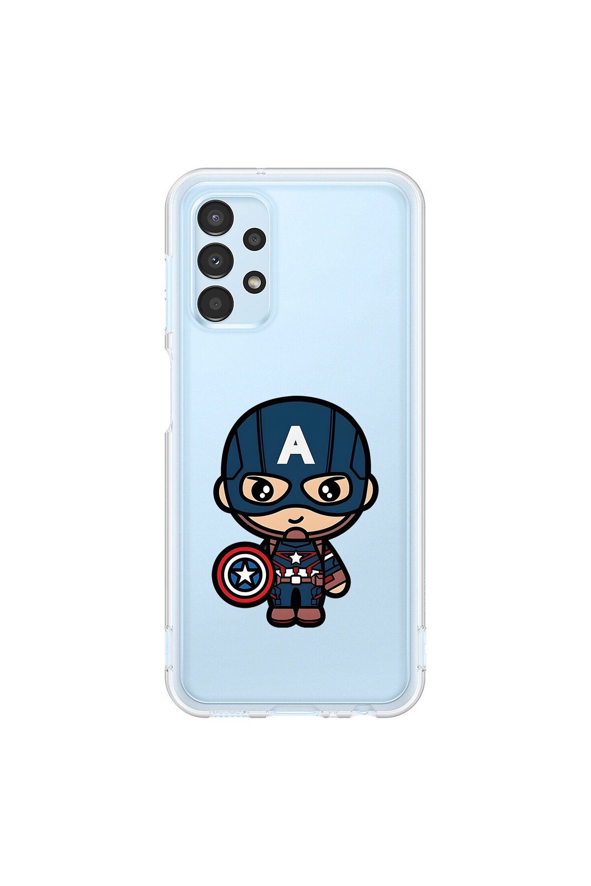 Dali Design Samsung Galaxy A13 Uyumlu Şeffaf Kılıf Chibi 4 Tasarımlı