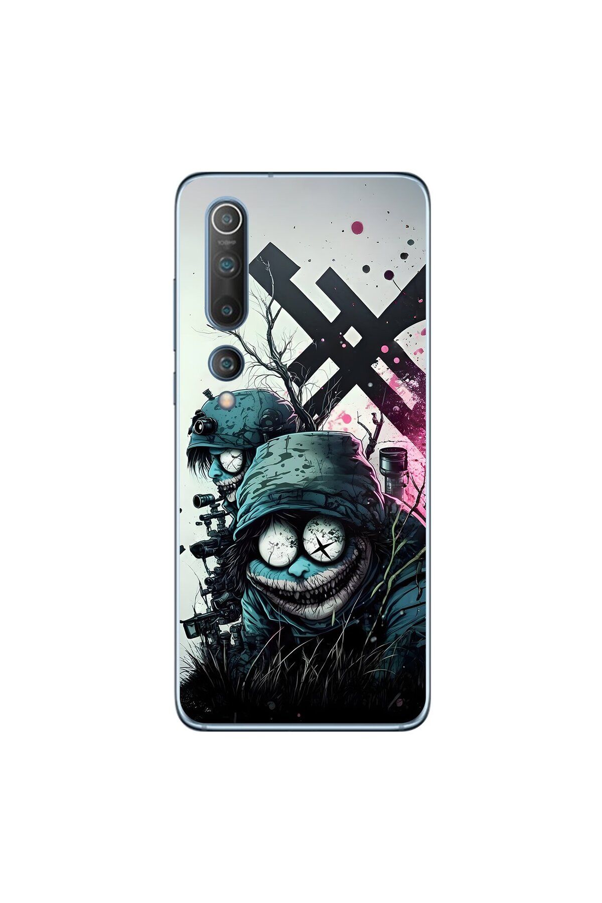 Dali Design Xiaomi Mi 10 Uyumlu Şeffaf Kılıf Aesthetic 6 Tasarımlı