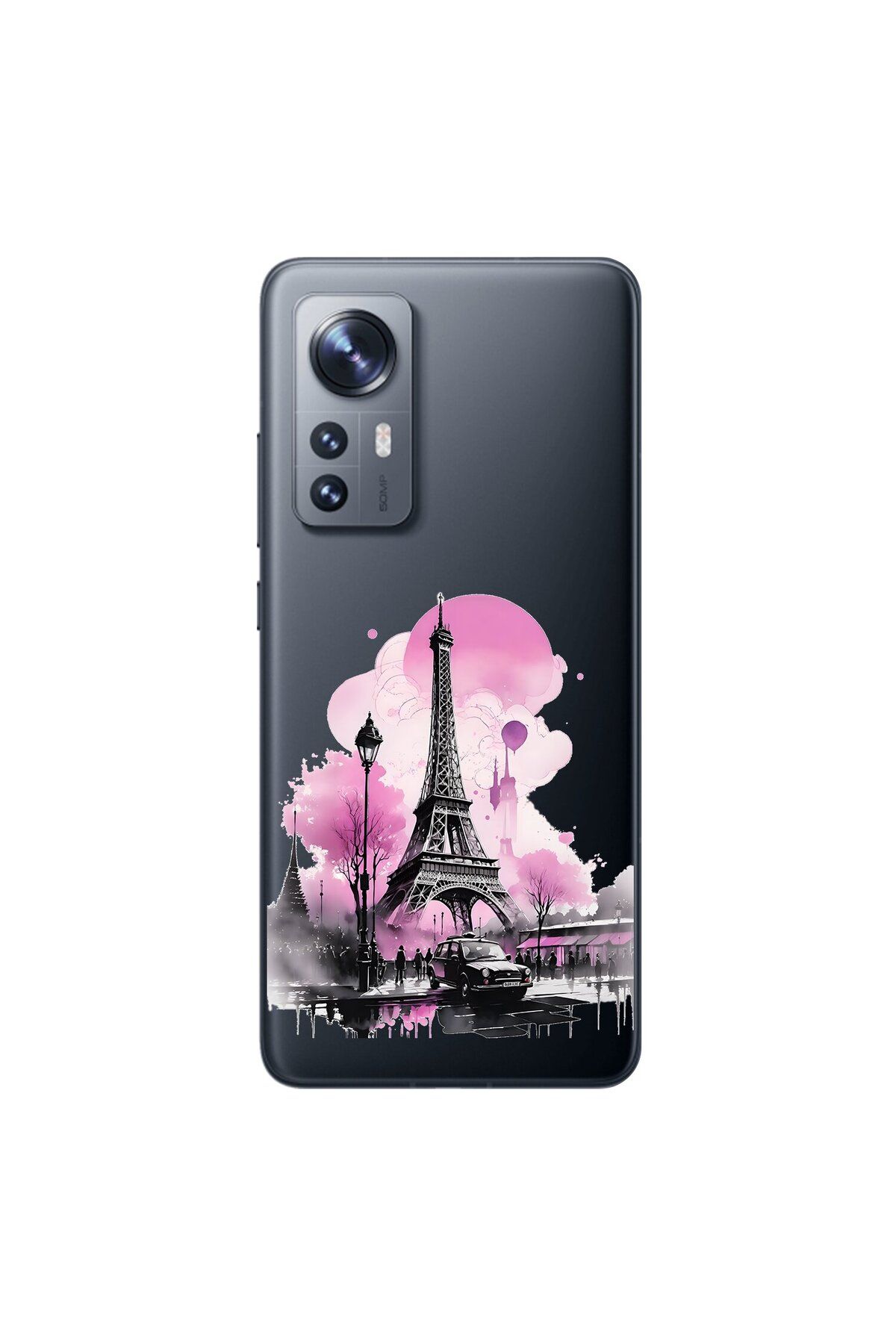 Dali Design Xiaomi Mi 12 Uyumlu Şeffaf Kılıf Paris 1 Tasarımlı