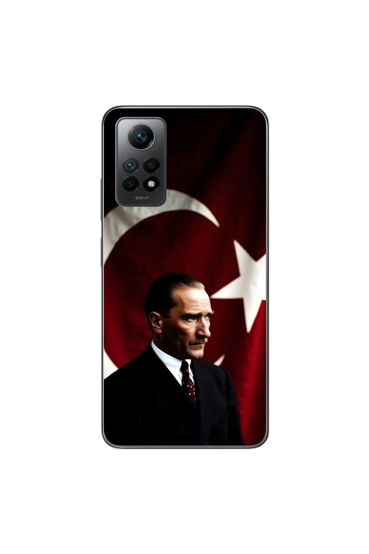 Dali Design Xiaomi Redmi Note 12 Pro Uyumlu Şeffaf Kılıf Atatürk 4 Tasarımlı