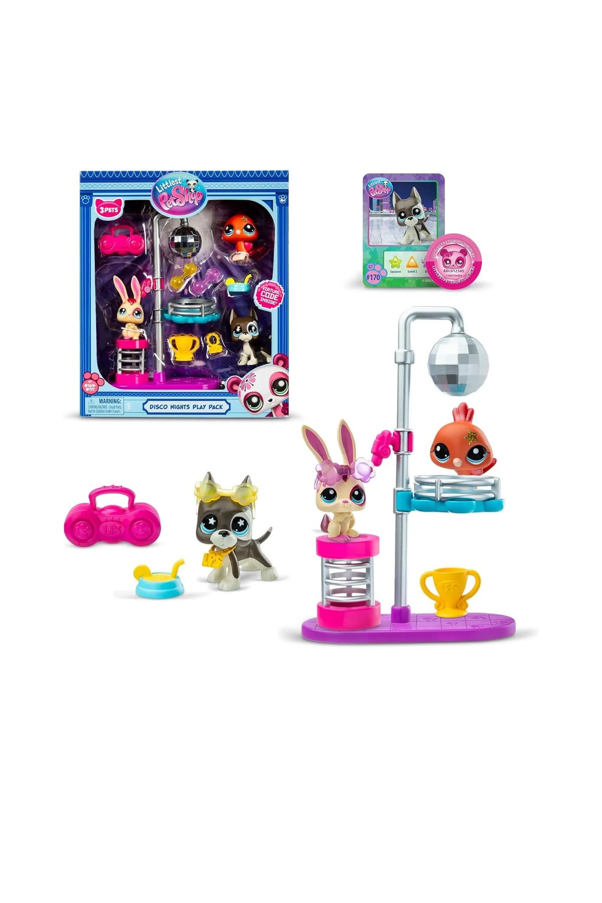 H.H.M ŞENVER TİCARET Littlest Pet Shop LPS Minişler Seri 3 Disco Nights Oyun Paketi Seti