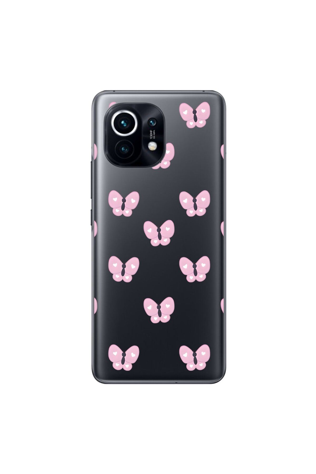 Dali Design Xiaomi Mi 11 Uyumlu Şeffaf Kılıf Kelebek 1 Tasarımlı