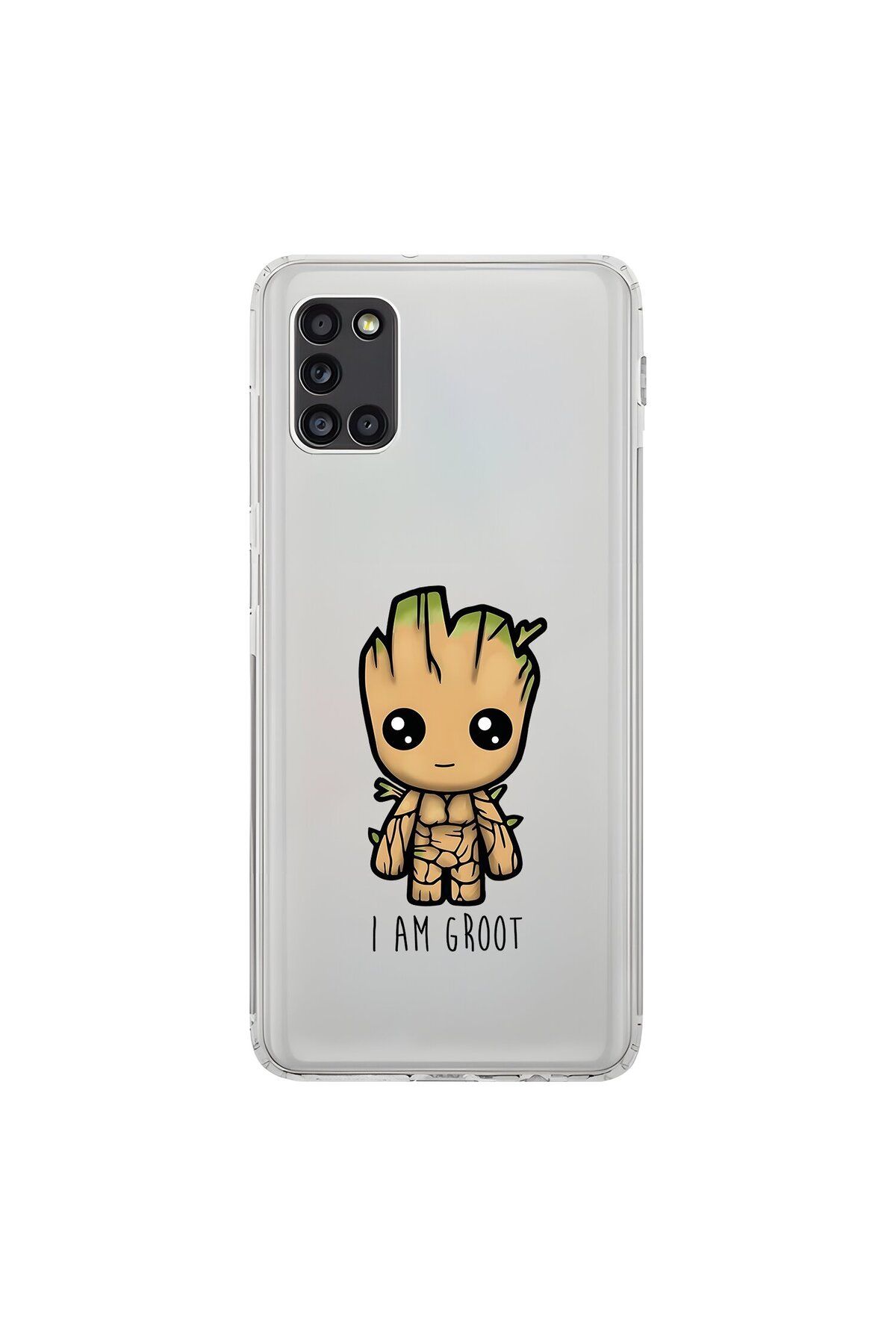 Dali Design Samsung Galaxy A31 Uyumlu Şeffaf Kılıf Chibi 1 Tasarımlı