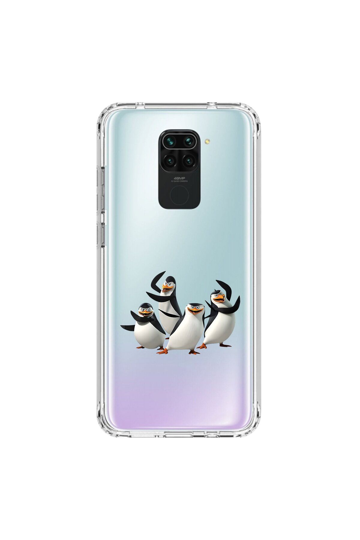 Dali Design Xiaomi Redmi Note 9 Uyumlu Şeffaf Kılıf Cartoon 8 Tasarımlı
