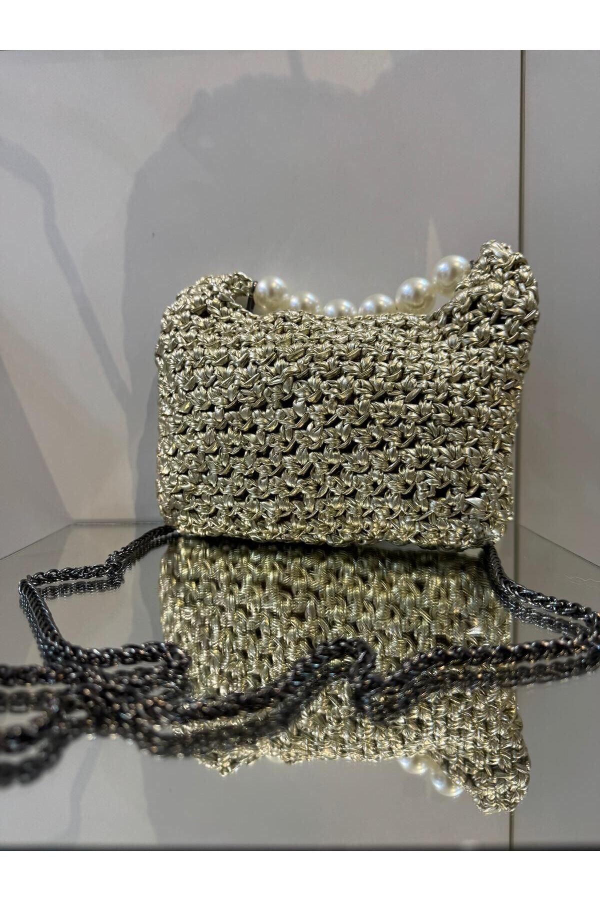 Renkat Handmade İncili El Çantası